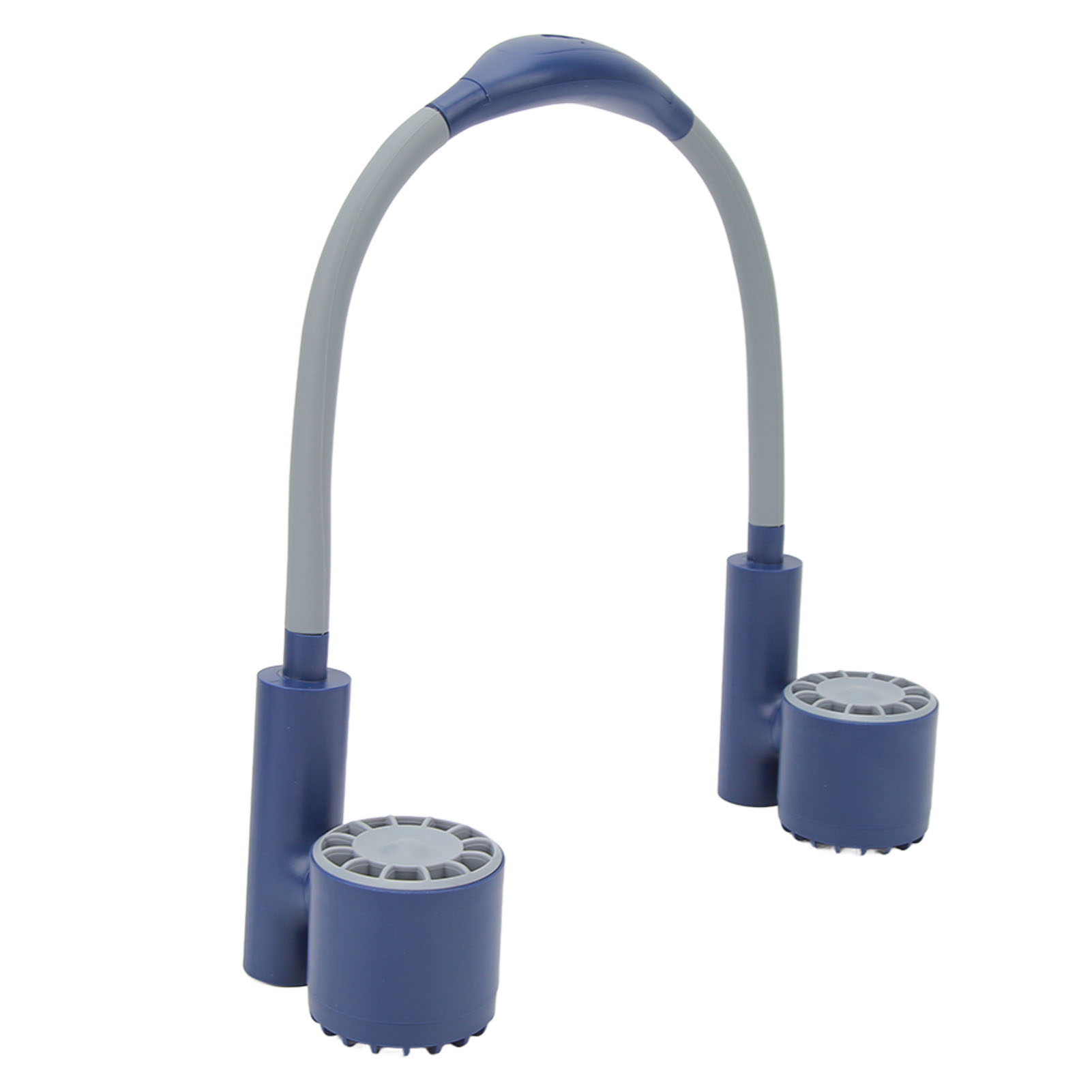 3-stufiger Nackenventilator, Usb-ladefunktion, Geräuscharm, 2400 Mah Akku, Flexibler Schlauch, 90°-drehung, Tragbar Und Am Körper Tragbar (blau).