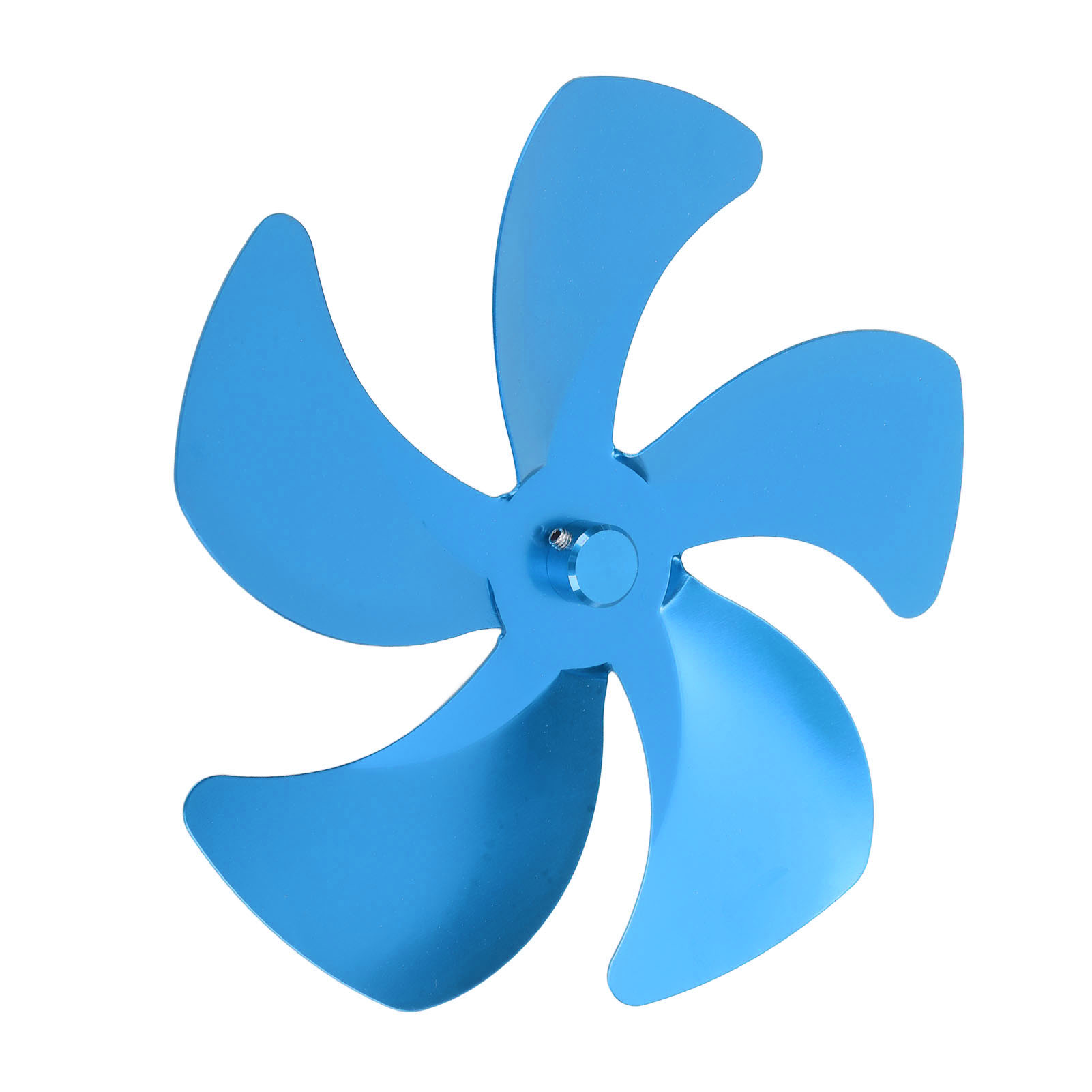 Ofenlüfterflügel Aus Aluminiumlegierung, 5 Blaue Flügel, Verbessert Die Warmluftzirkulation, Ersatz Für Kaminlüfterzubehör.