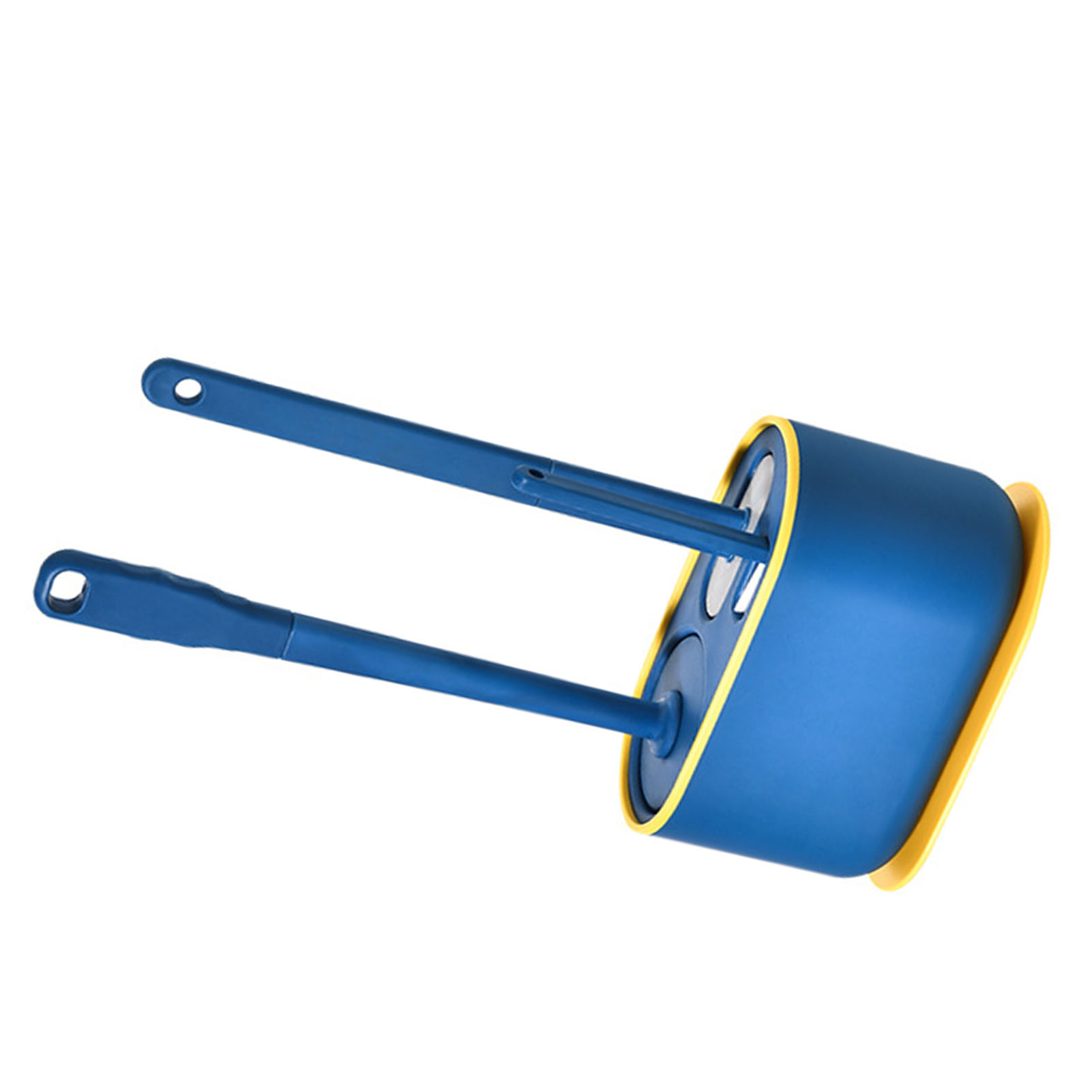 Wc-bürstenset Mit Wandhalterung, Langem, Tropffreiem Griff, Ideal Für Die Reinigung Von Ecken, Blau, Komplettset