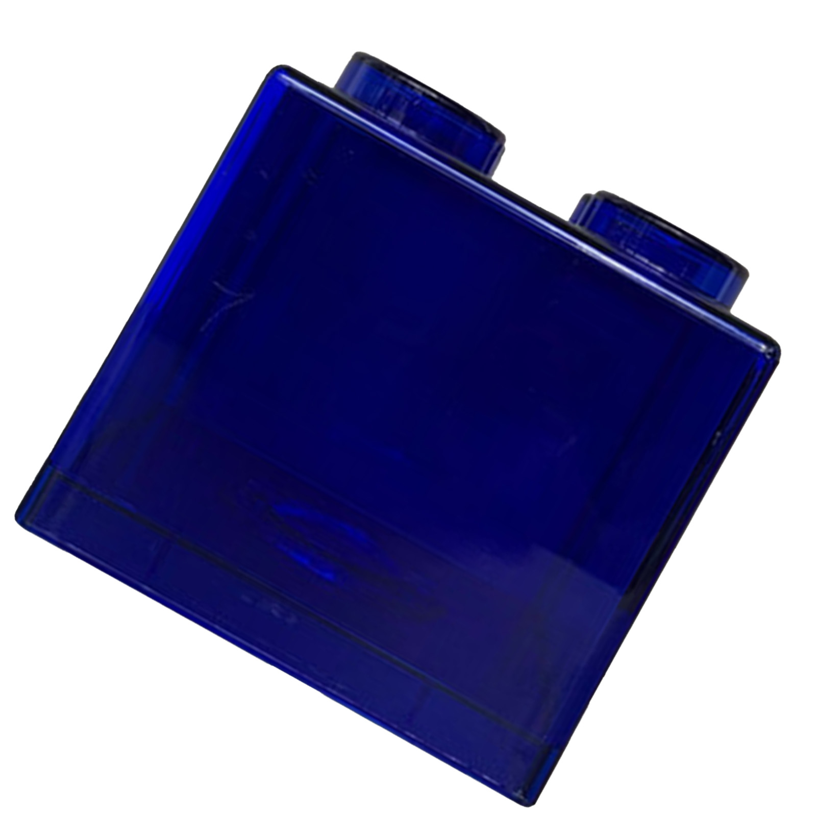 Transparente, Ziegelsteinförmige Spardose, Rechteckige Baustein-spardose Für Kinder, Jungen Und Mädchen, Blau, 8,9 X 8,9 X 9,2 Cm