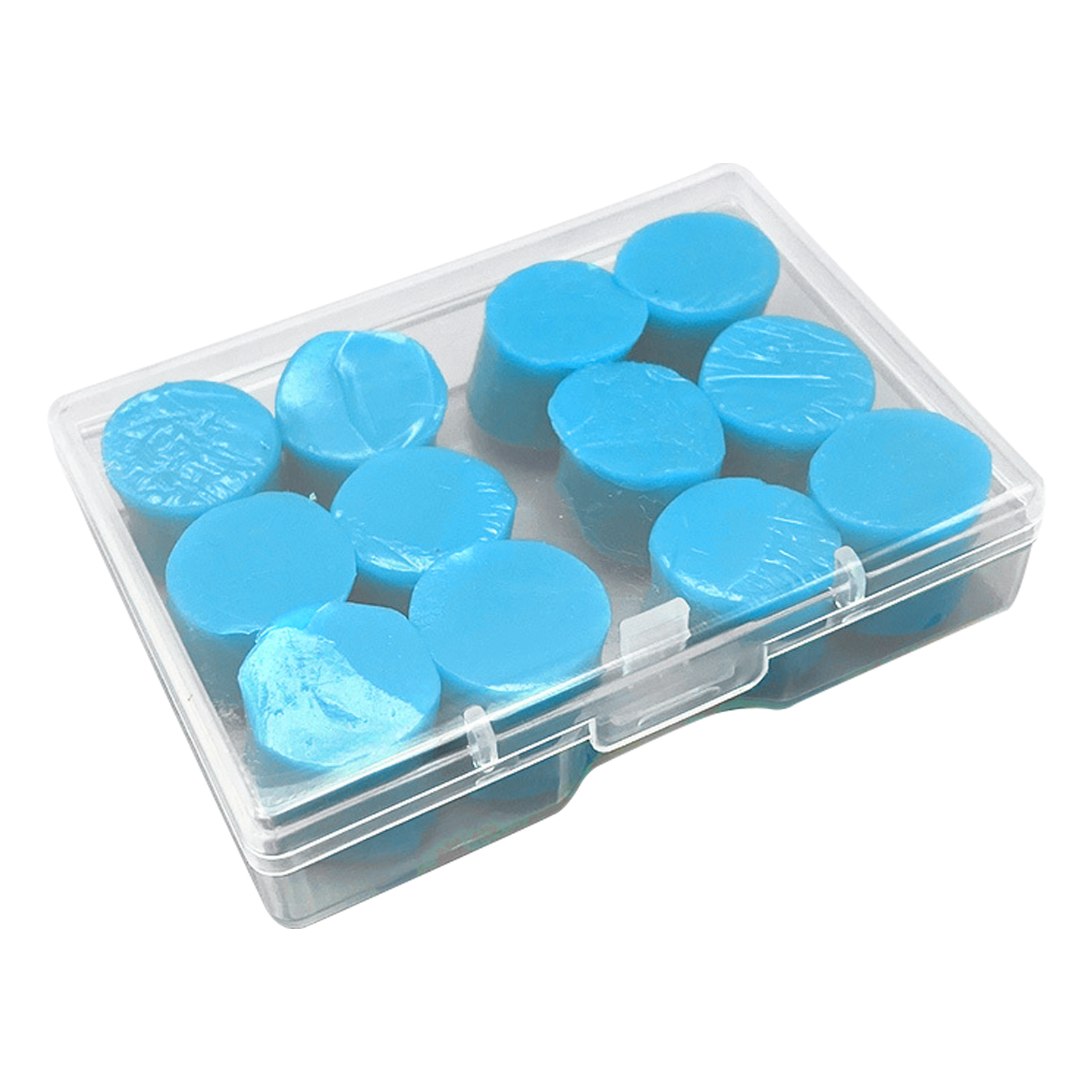 Weiche Wachs-ohrstöpsel, 12 Stück, Leicht Und Kompakt, 0,8 Cm Durchmesser, Geräuschdämpfend, Blau