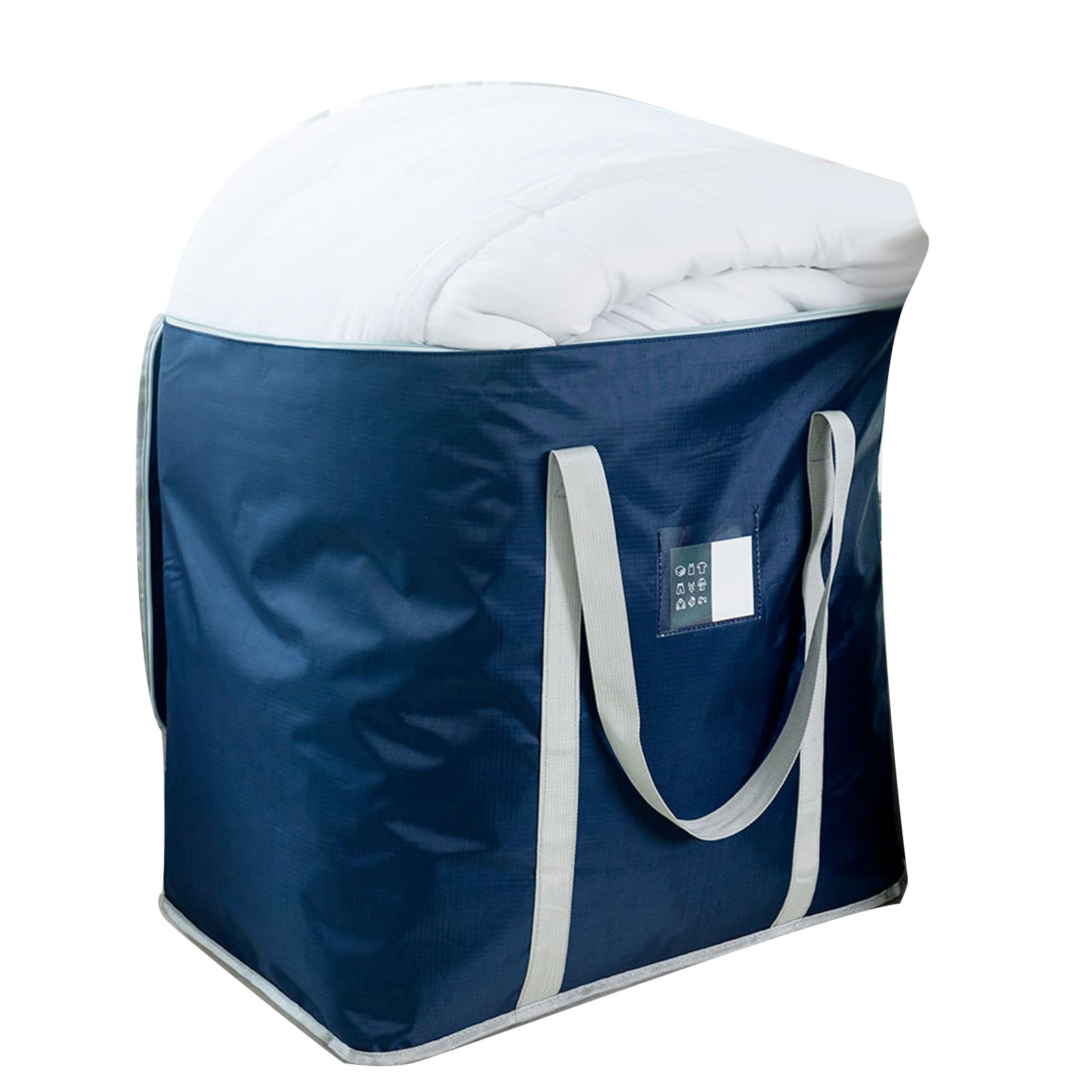 Wasserdichte Umzugstasche, Großes Fassungsvermögen, Reißverschluss, Aufbewahrungstasche Für Zuhause, Marineblau, Strapazierfähig, Praktisch, Wiederverwendbar