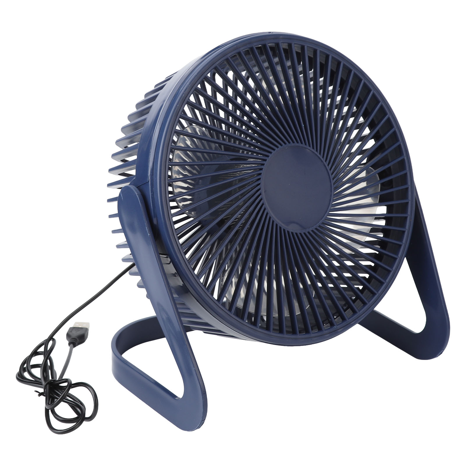 8-zoll-usb-wiederaufladbarer Tragbarer Tischventilator, Blau, 2 Einstellbare Geschwindigkeiten, Luftzirkulation Für Studentenwohnheim Und Außenbereich.