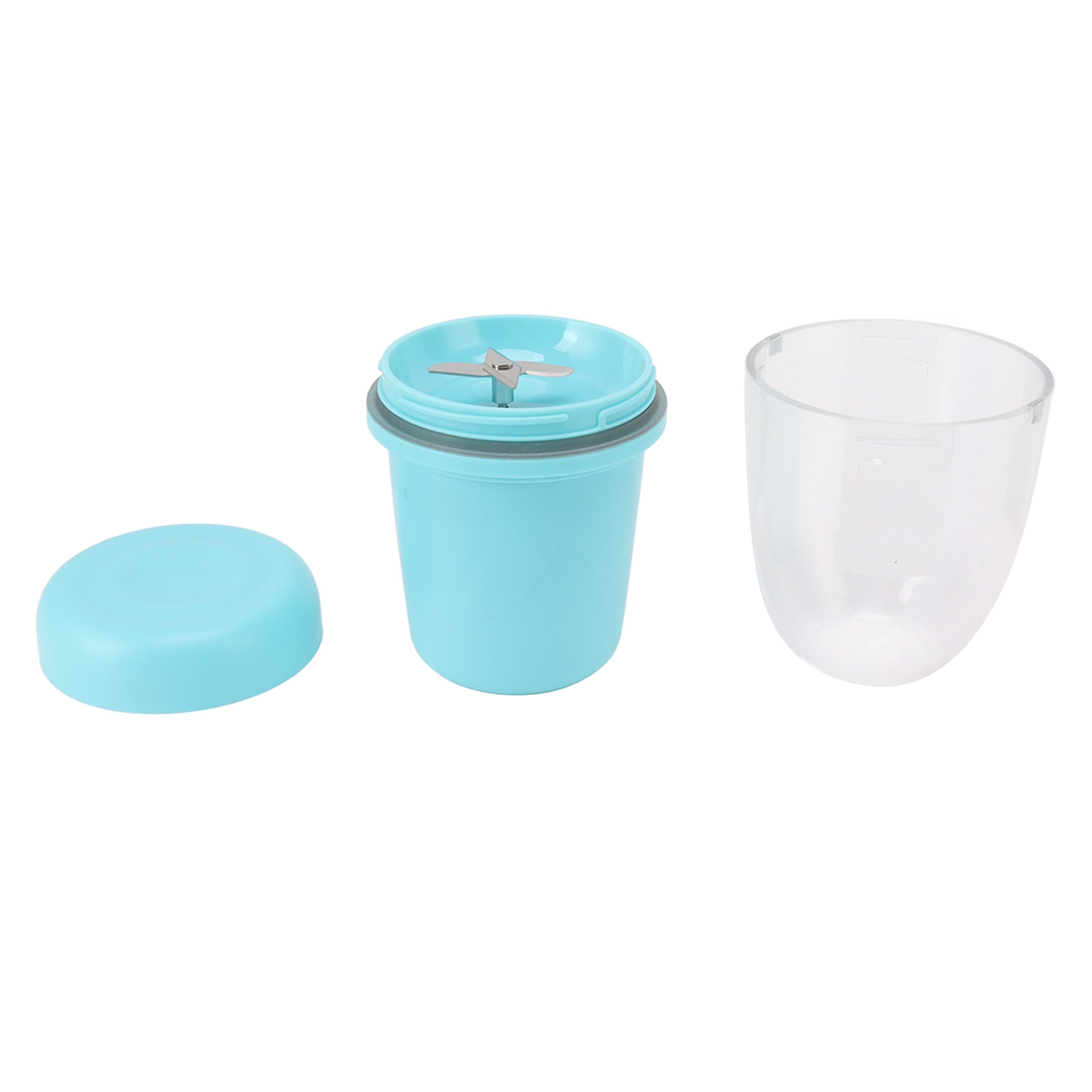 Multifunktionaler, Wiederaufladbarer, Tragbarer Entsafter Mit 4 Klingen, 260 Ml Fassungsvermögen, Blau