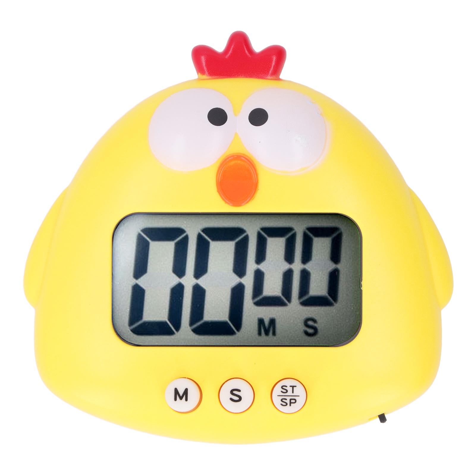 Digitaler Küchentimer Mit Countdown Und Stoppuhr, Tiergeräusch-alarm, Blitzfunktion, Einfache Bedienung, Inklusive Ständer, Gelbes Küken Zum Kochen Und Lernen