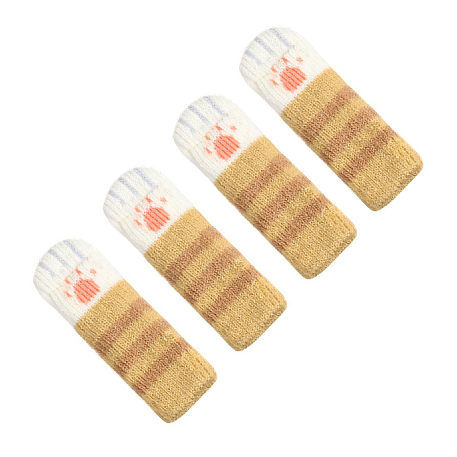 Stuhlbeinsocken, Kratzfest, Katzenpfoten-design, Doppelt Dick, Geräuschlos, Gelbe Bodenschoner, Hinterlassen Keine Spuren An Möbeln
