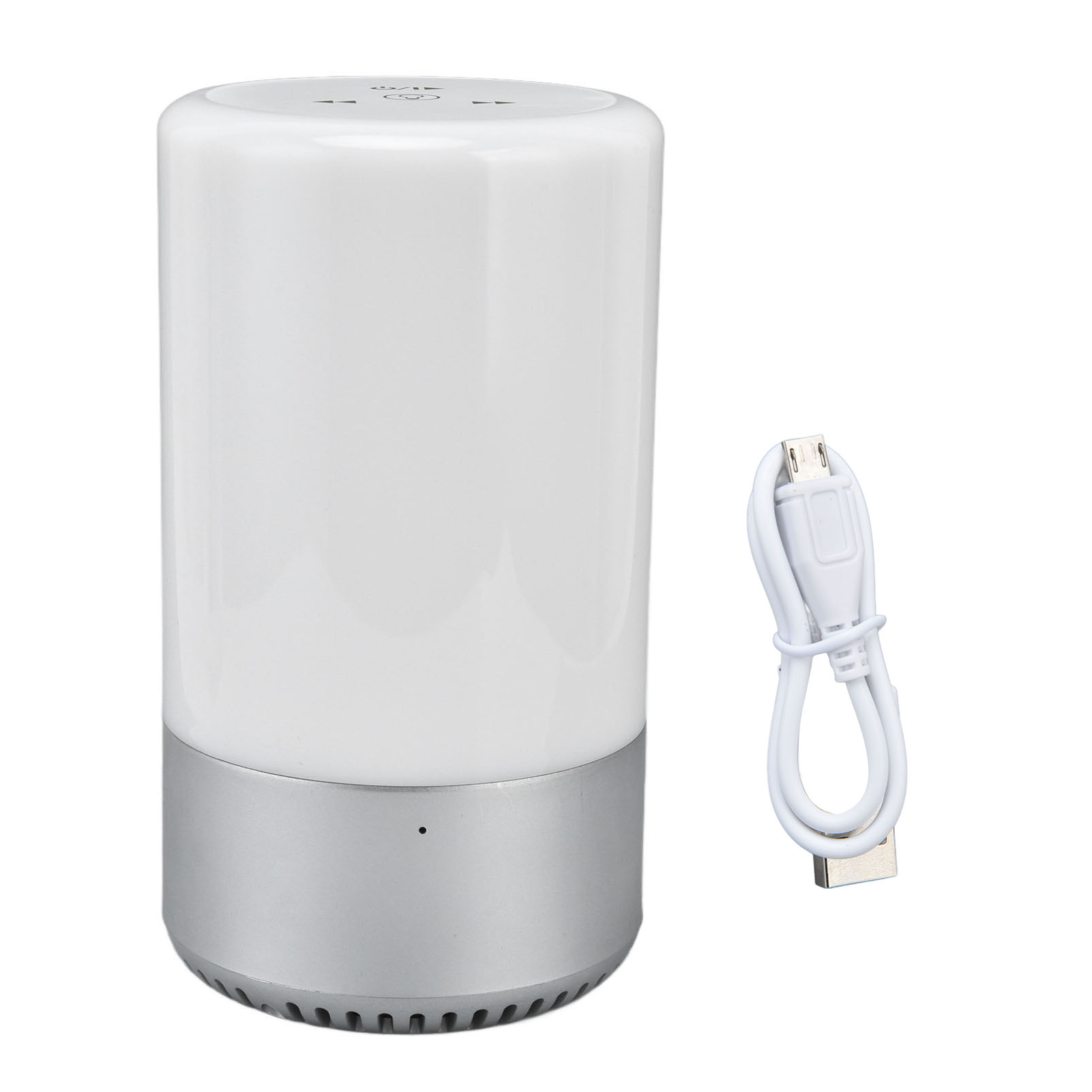 Intelligente Rgb-led-tischleuchte Mit Touch-funktion Und 2,4-ghz-bluetooth-funklautsprecher, Silberfarben