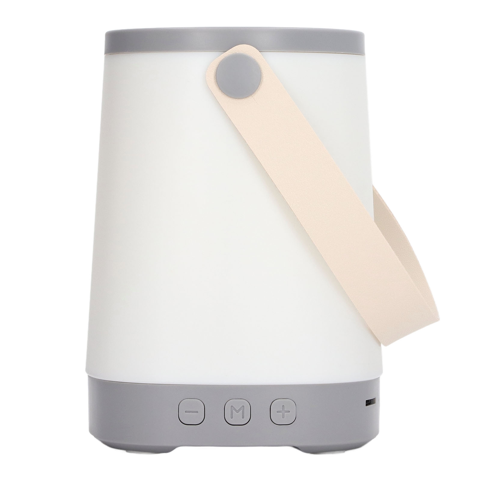 Baby-nachtlicht, Usb-aufladbar, 1800 Mah Akku, Silikonfuß, Tragbares Design, Pu-leder Und Abs, Grau, Für Camping