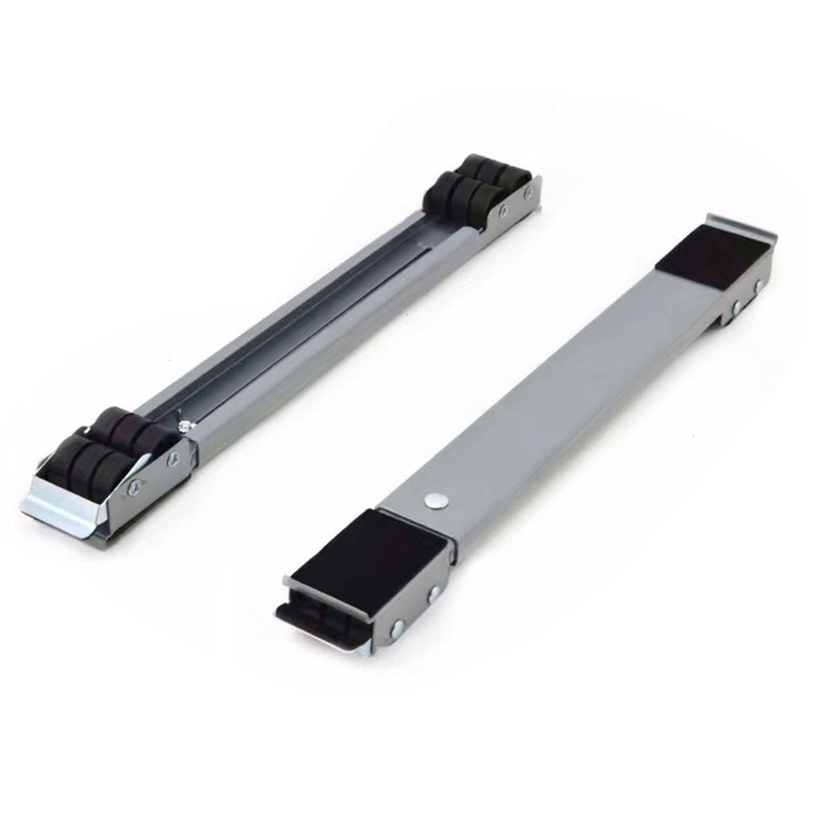 Universelle Waschmaschinenhalterung, Ausziehbare Rollen Für Kühlschrank, Trockner Und Geschirrspüler, Mobile Basis Mit Doppelrädern, Silber, 4-teilig.