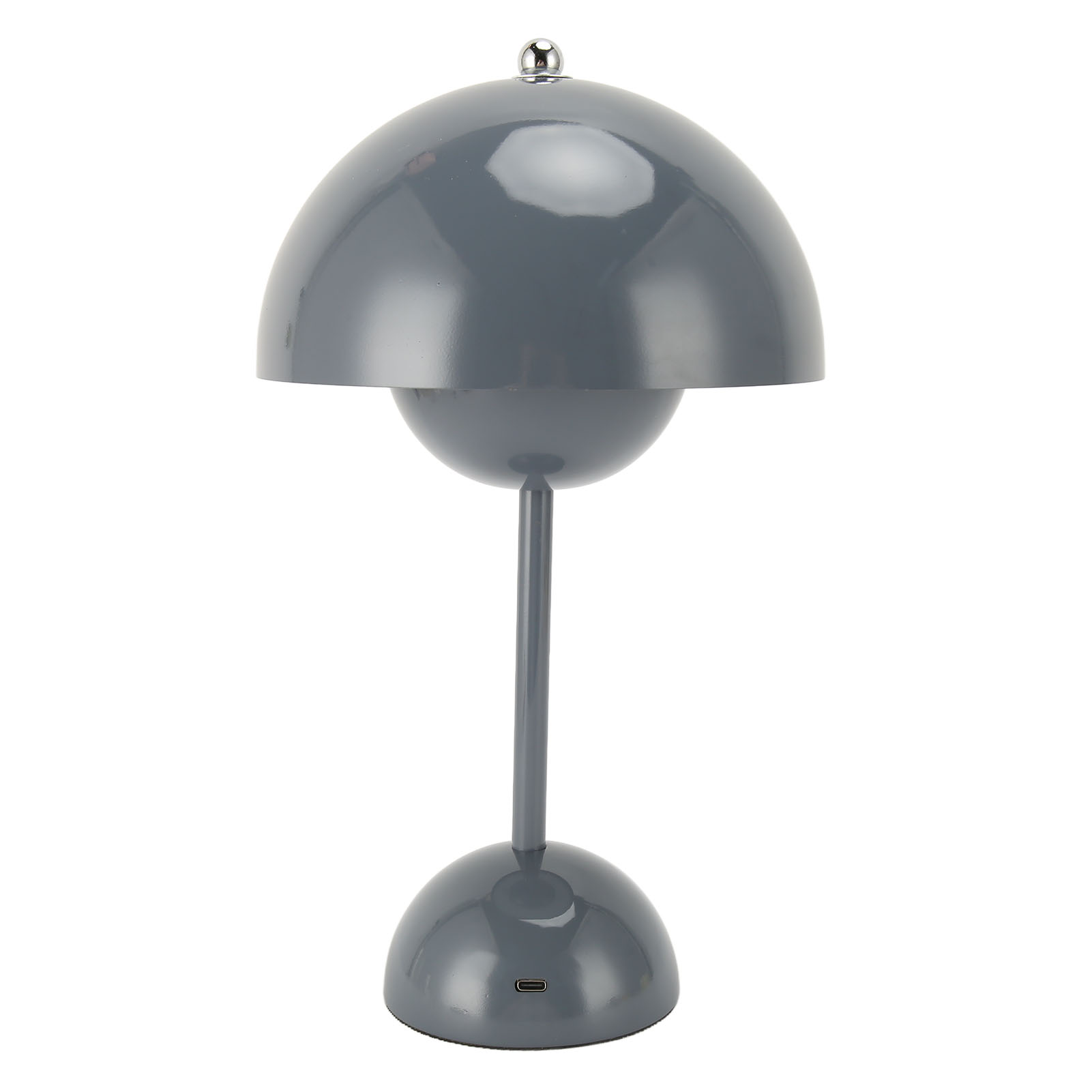 Kabellose Tischleuchte Aus Eisen, Touch-dimmung, Usb-aufladbar, Moderne Led Mit Pilzförmigem Lampenschirm, Grau, Für Schlafzimmer, Wohnzimmer, Büro.