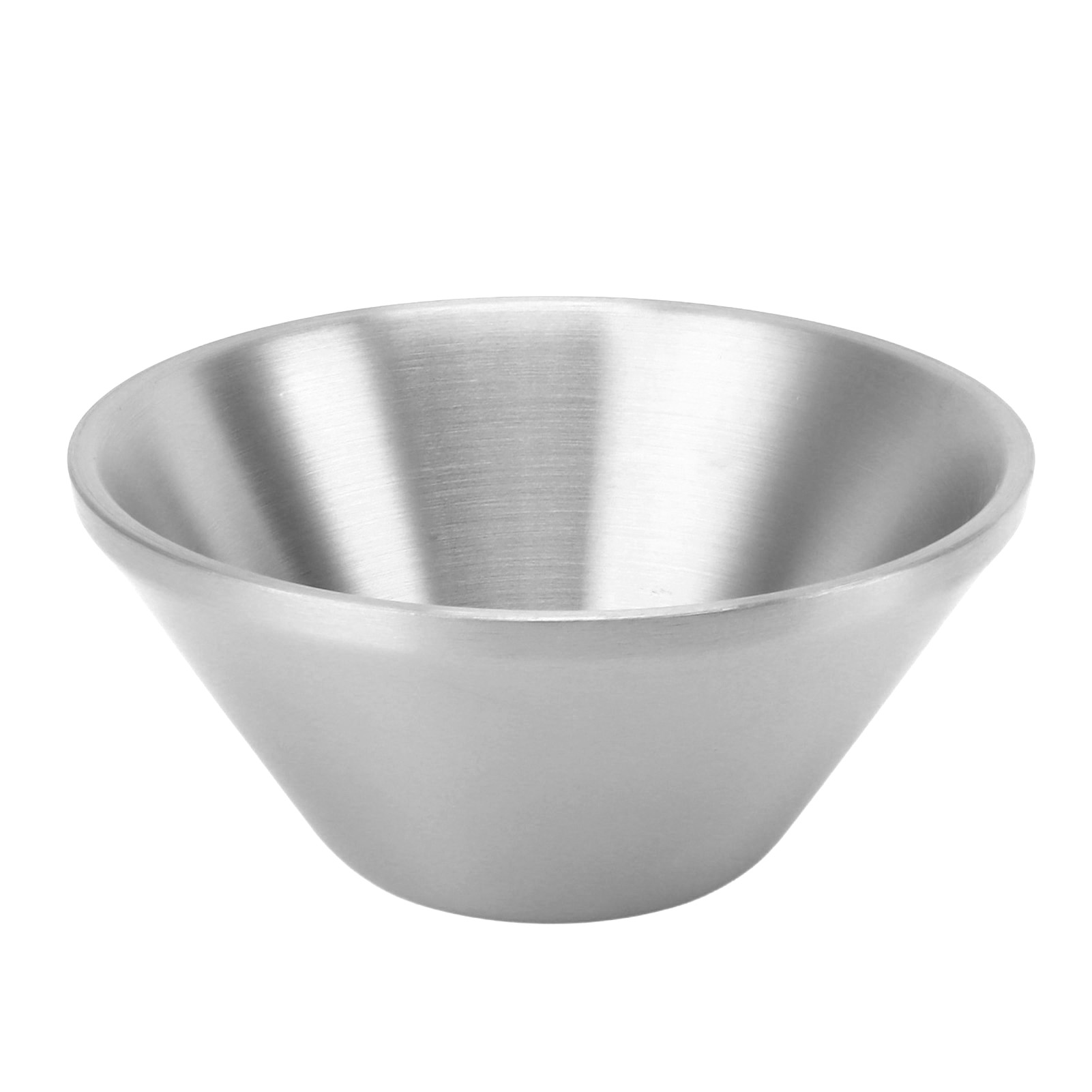 Salatschüssel Aus Edelstahl 304, Runde Doppelwandige Silberfarbene Metallschüssel, Ideal Für Salate, Snacks, Reis, Nudeln Und Eiscreme, 12 Cm (4,7 Zoll).