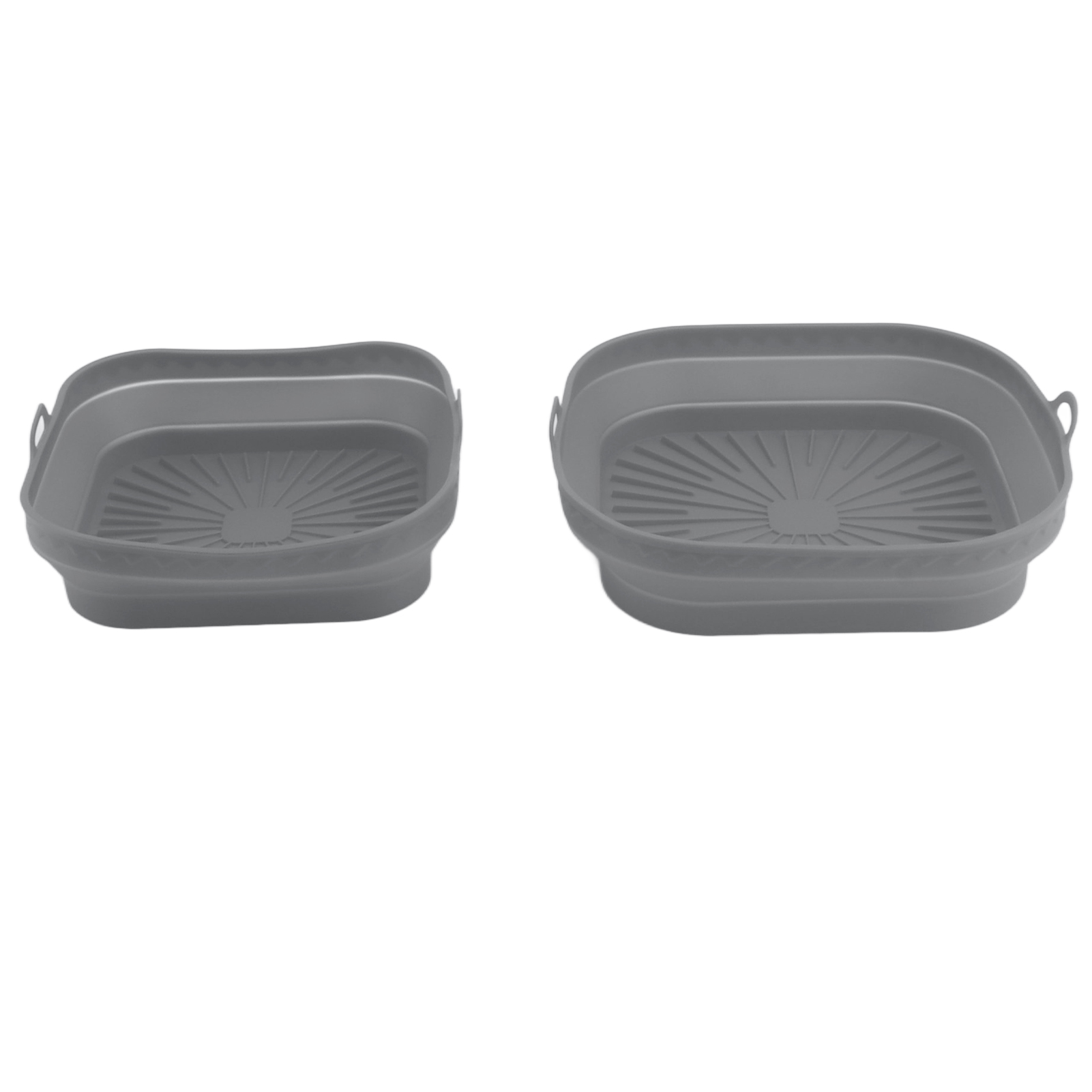 Set Mit 2 Wiederverwendbaren Grauen Silikon-bratmatten, Faltbare Quadrate Zum Backen Von Kuchen, Brot Und Fleisch Im Ofen.