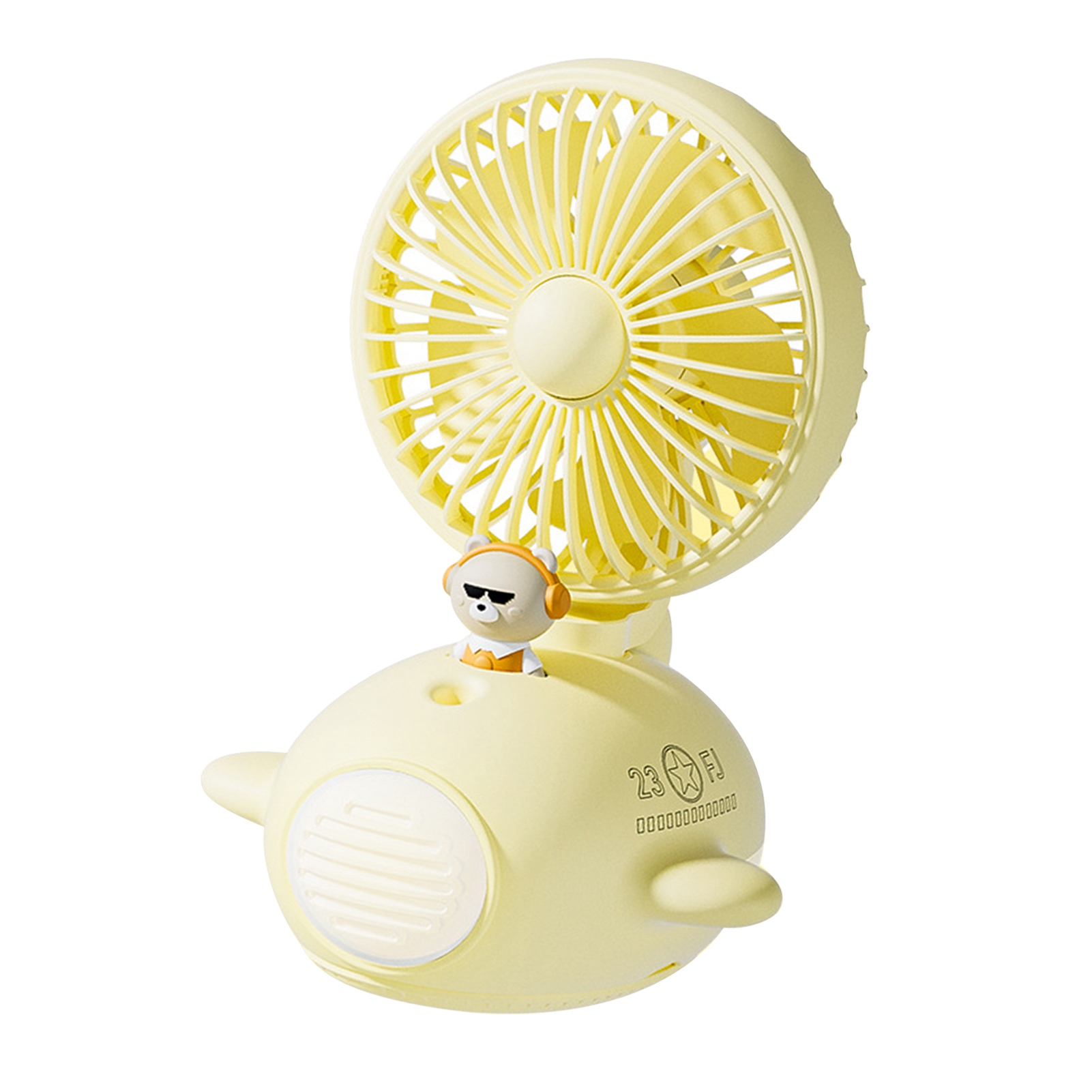 Niedlicher, Per Usb Aufladbarer Luftbefeuchter-ventilator, Ideal Für Den Sommer, Für Den Einsatz Im Büro Oder Studentenwohnheim (gelb).