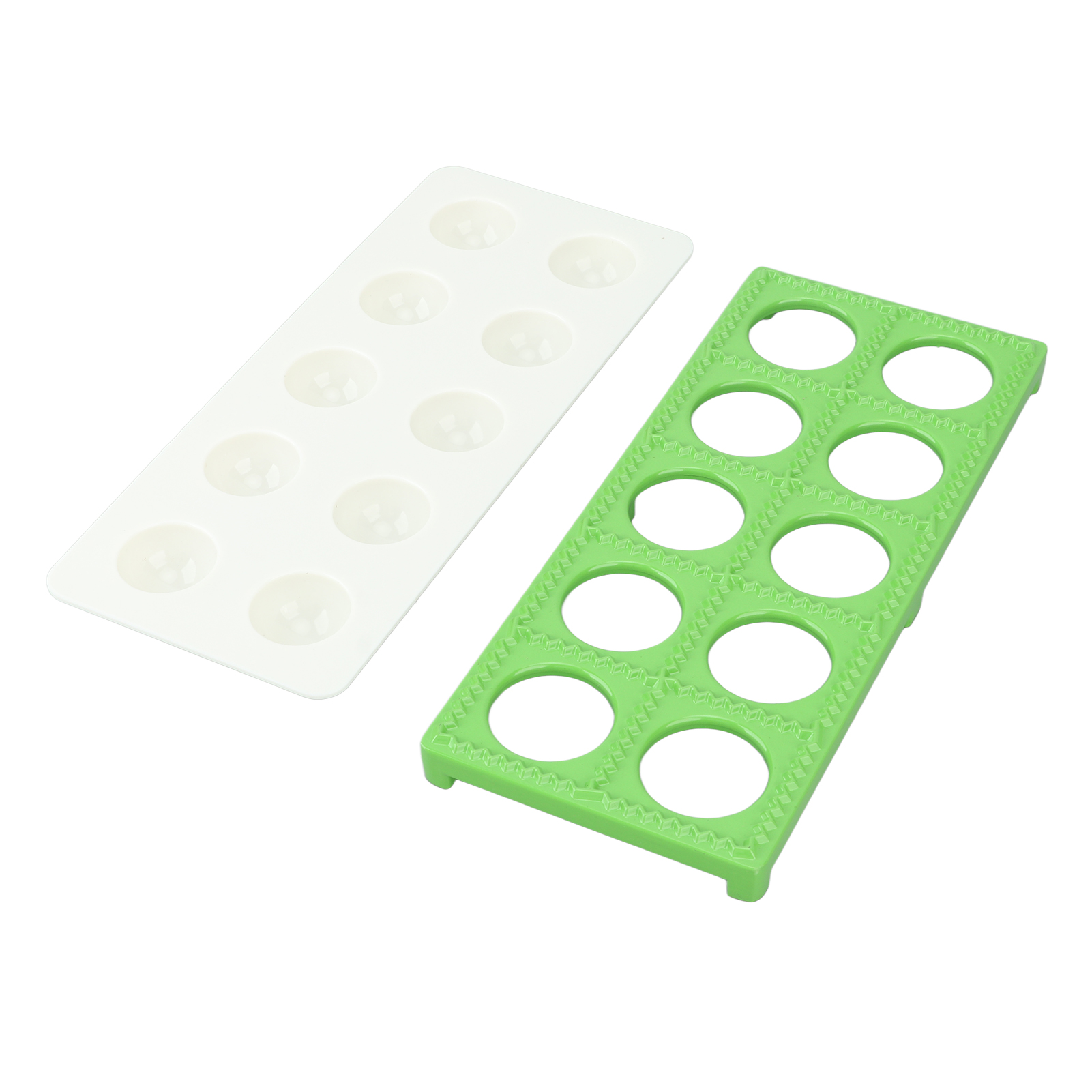 10-loch-raviolipresse Aus Robustem Abs-eisen, Quadratische Form, Zur Herstellung Von Hausgemachten Ravioli, Grün