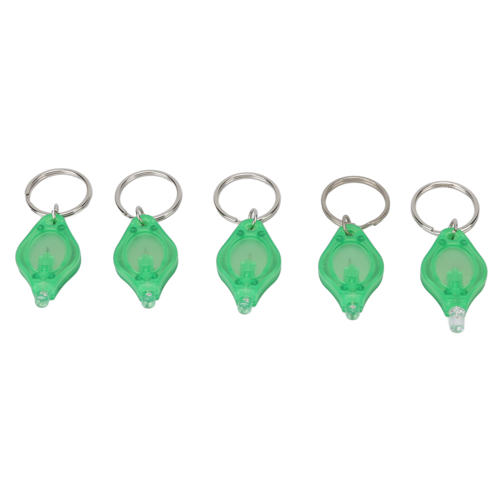 5-teiliges Mini-led-taschenlampen-set, Tragbarer Schlüsselanhänger Mit Grünem Licht Zur Schmuckprüfung