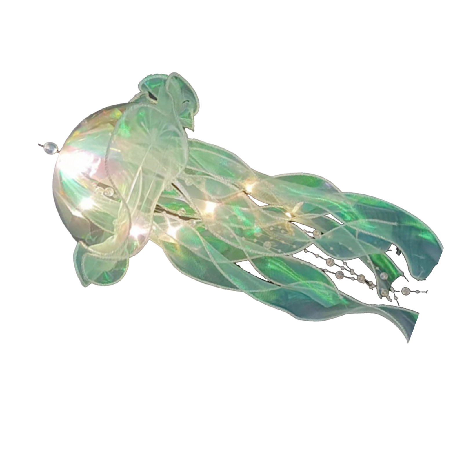 Tragbare Quallenlampe, Leuchtende Quallenform, Hängendes Nachtlicht, Kreative Wohndekoration, Grün