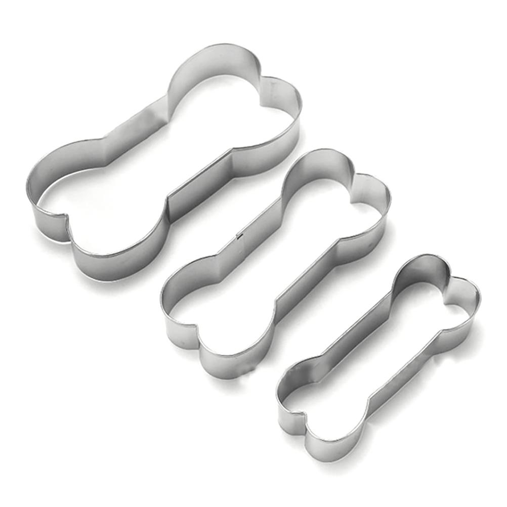 Set Mit 3 Knochenförmigen Ausstechformen Aus Edelstahl Für Diy-backutensilien