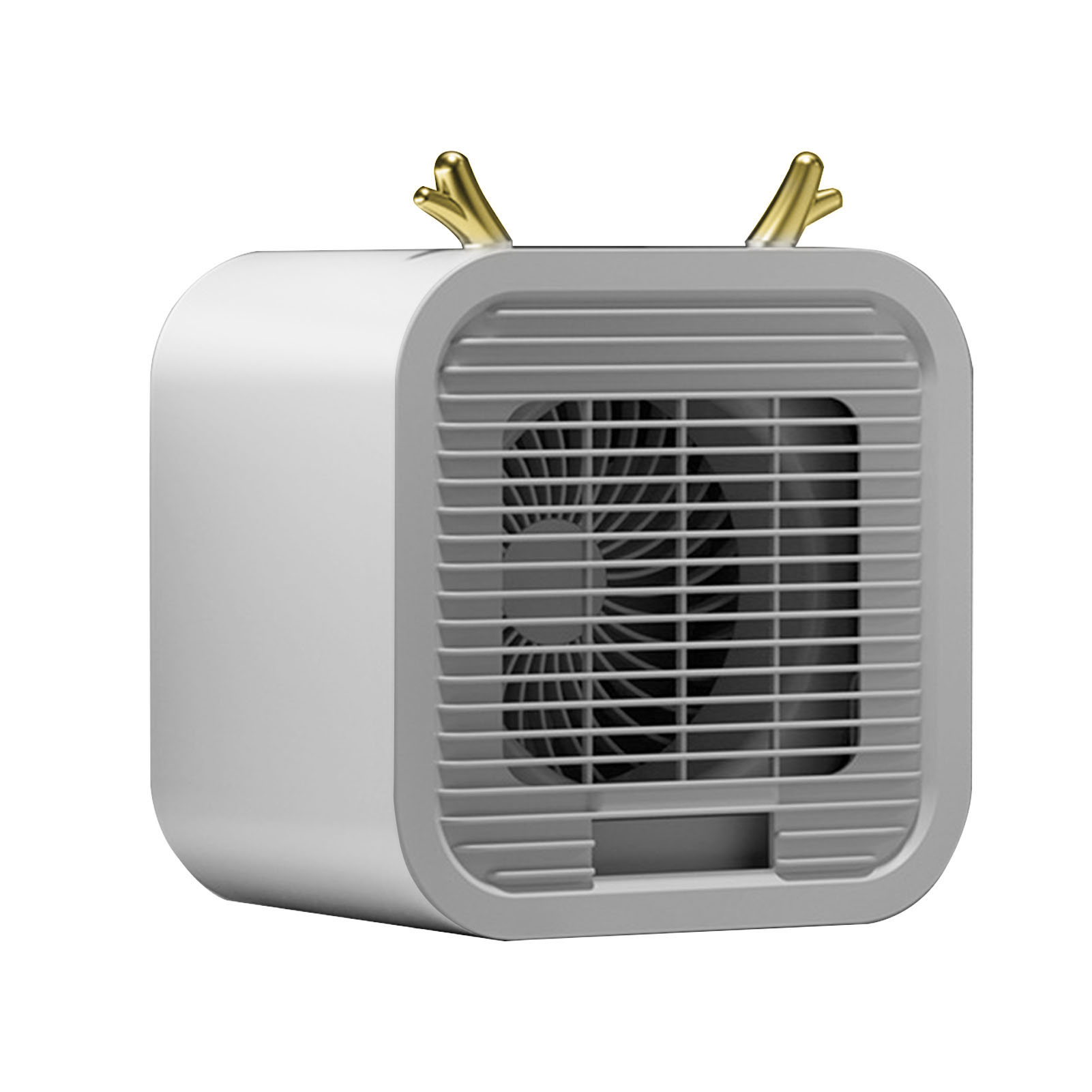 Mini-tischklimaanlage, Leise Und Usb-betrieben, Grau, Ideal Für Büro Und Außenbereich.