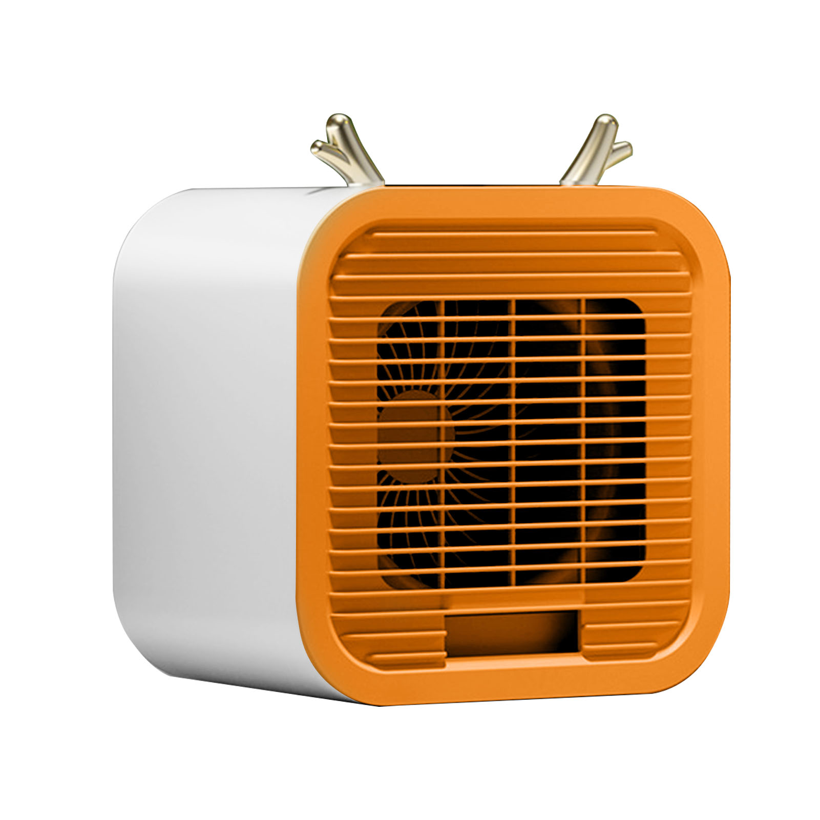 Mini-tischklimaanlage, Leise Und Usb-betrieben, Orange. Ideal Für Büro Und Außenbereich.