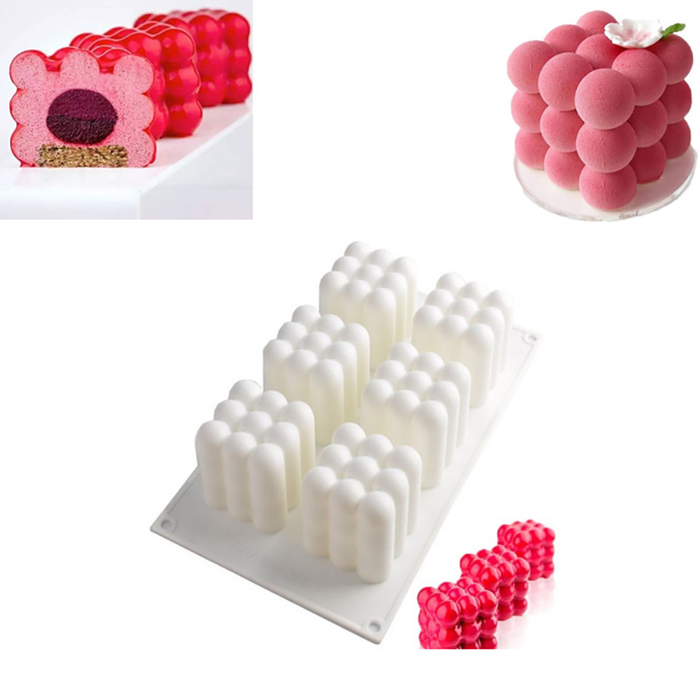 Magischer Würfel Silikon-kuchenform Mit 6 Mulden Für Mousse Und Desserts