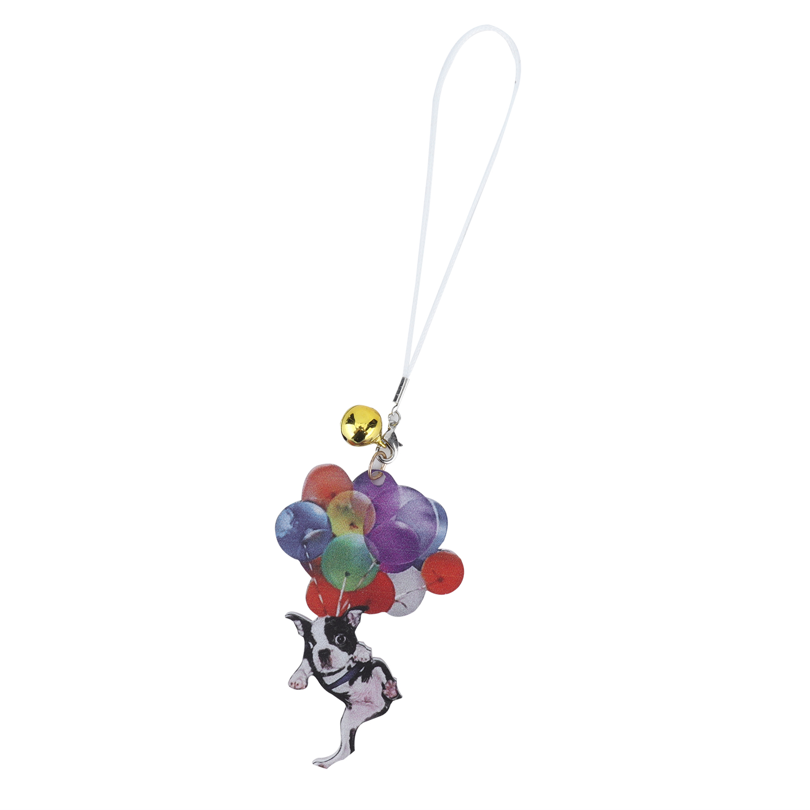 Niedlicher Autoanhänger Mit Französischer Bulldogge, Autodekoration Mit Bunten Luftballons, Geschenk Für Freunde Und Familie