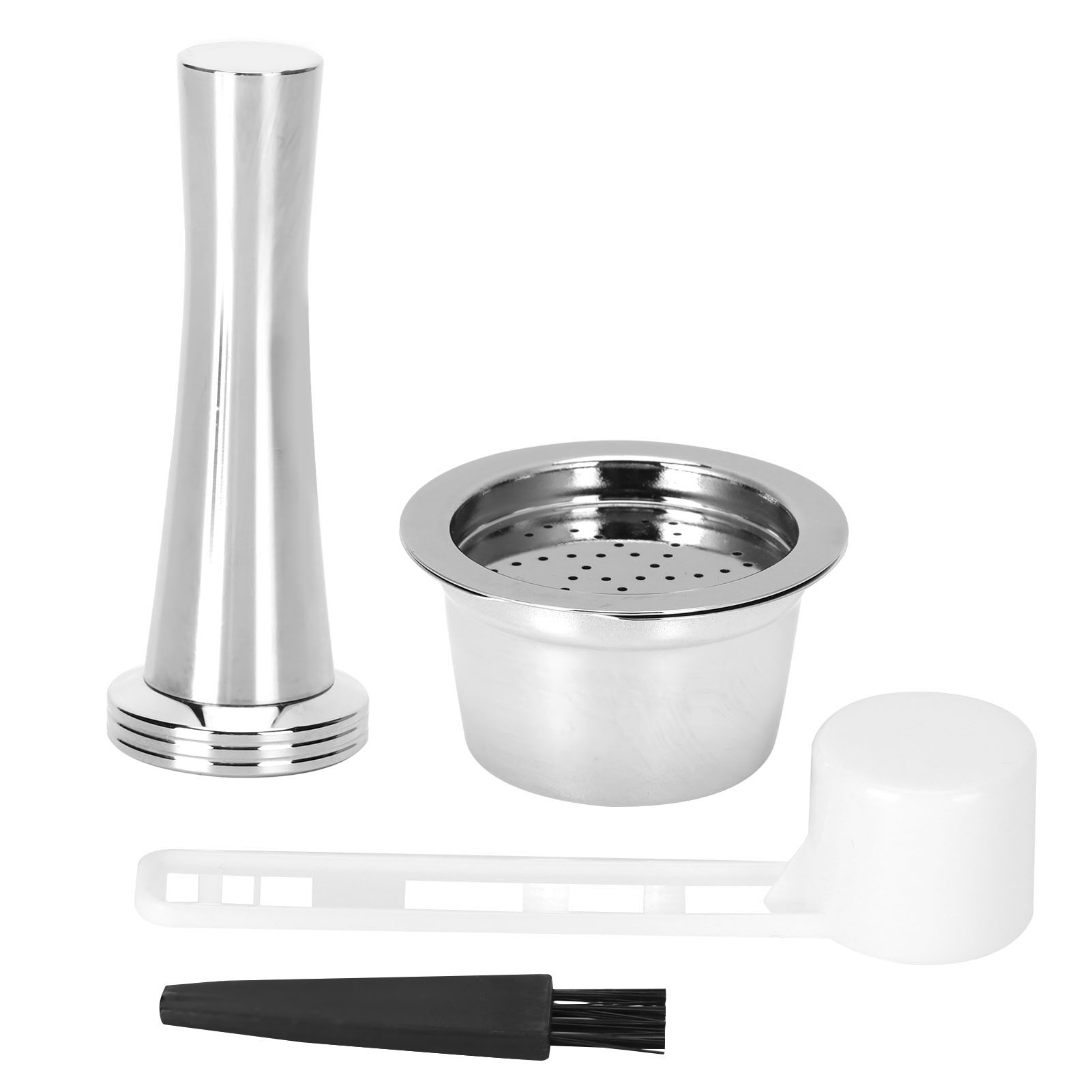 Kfee Wiederbefüllbares Kapsel-kaffeefilterset, Tamper, Reinigungsbürste Und Löffel