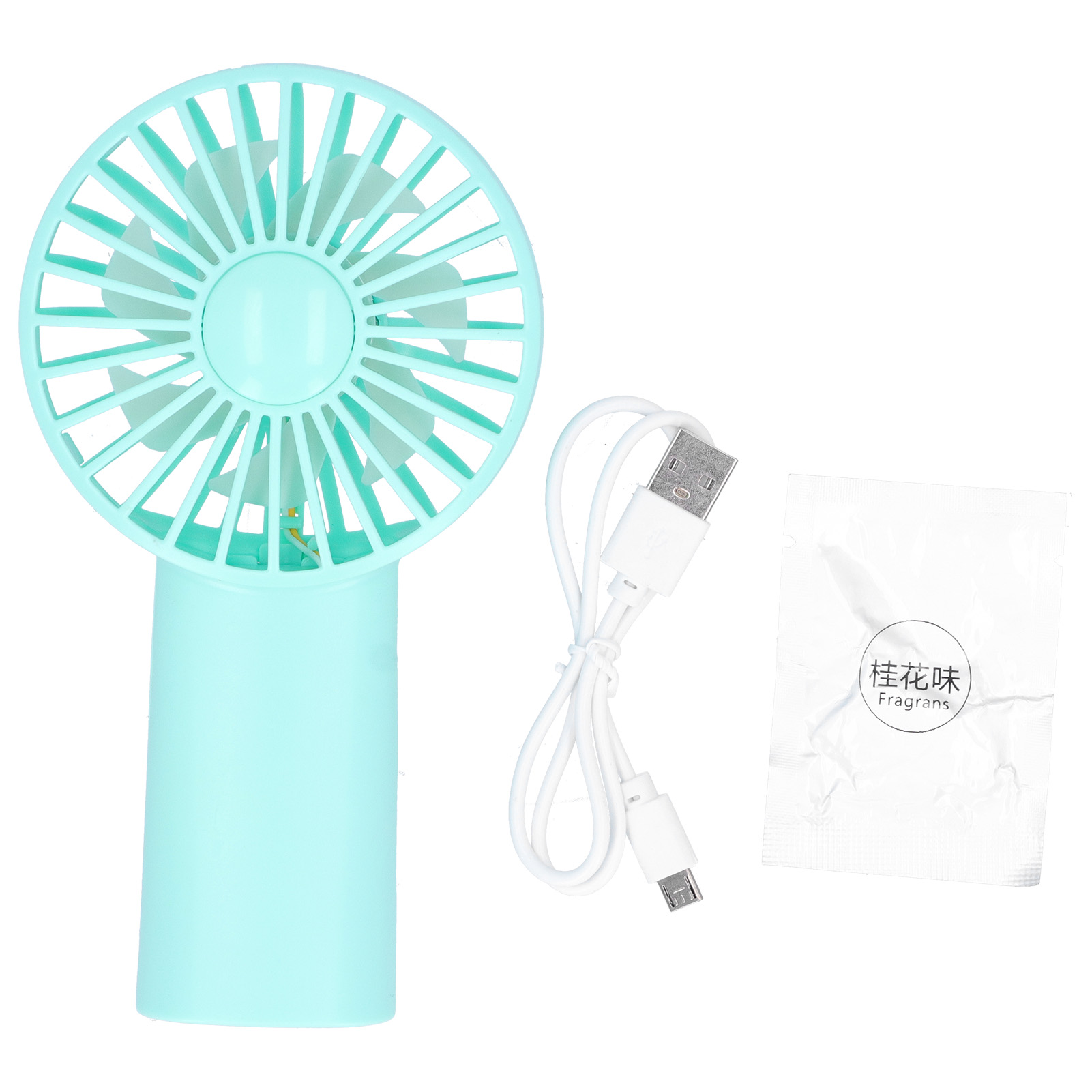 Mini-tischventilator, Tragbar, Per Usb Aufladbar, Ideal Für Zuhause Oder Büro, Mit Aromatherapie-tabletten.