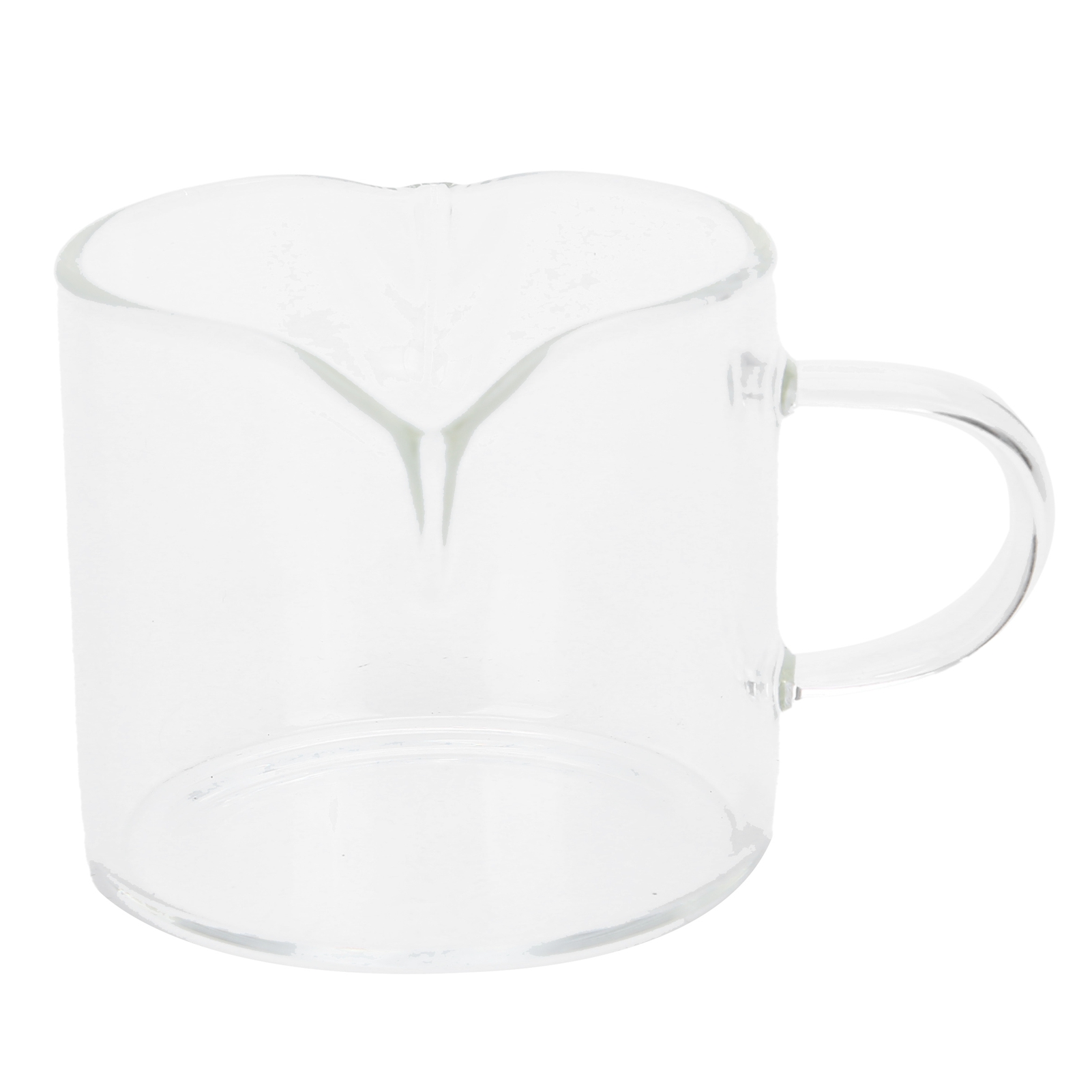Hitzebeständiger Glasmessbecher, Kleine Latte-tasse Mit Doppelöffnung, Küchenaccessoires