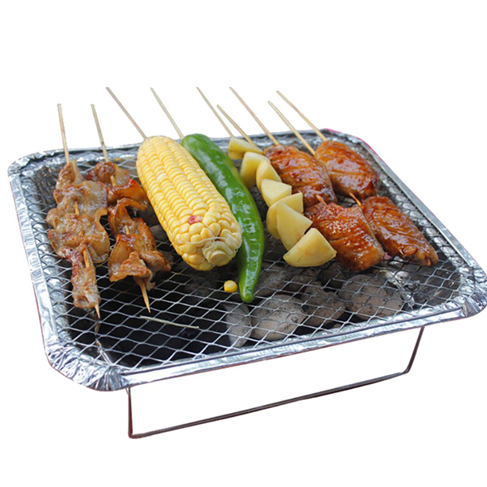 Rauchfreier Einweg-picknickgrill, Mini-einweg-holzkohlegrill