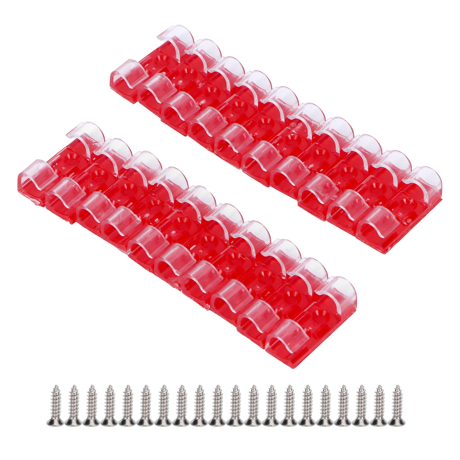 Packung Mit 20 Selbstklebenden Kabelbindern, Clips Und Kabelbefestigungen, Schreibtisch-organizer (transparent)