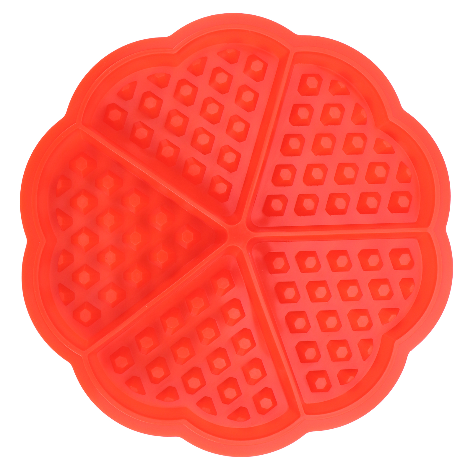 Wiederverwendbare Silikon-waffelform Zum Selbermachen Für Muffins Und Kuchen, Küchenutensil (5 Herzförmige Mulden)