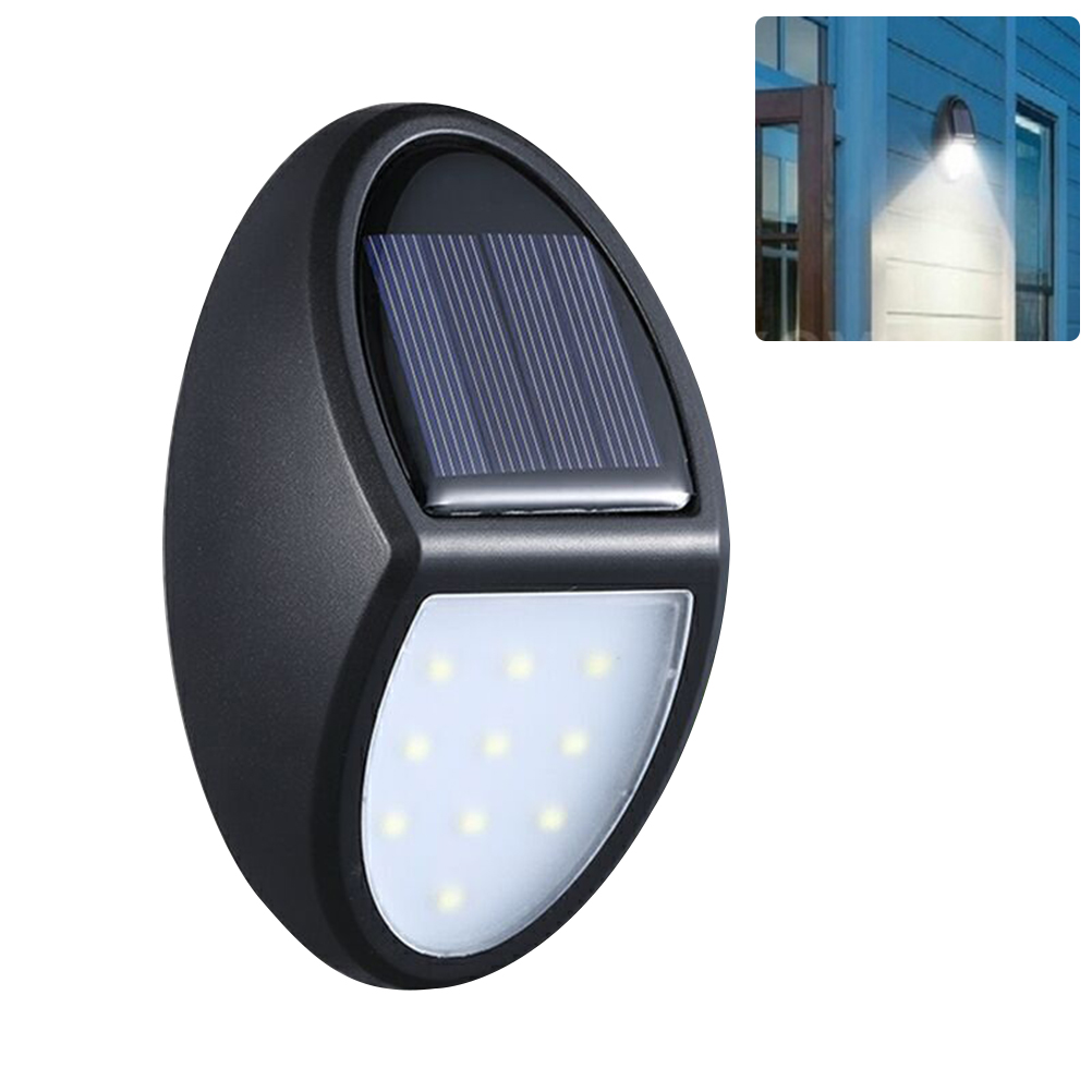 10-led-solarwandleuchte, Ip65 Wasserdicht, Für Garten, Hof Oder Terrasse.