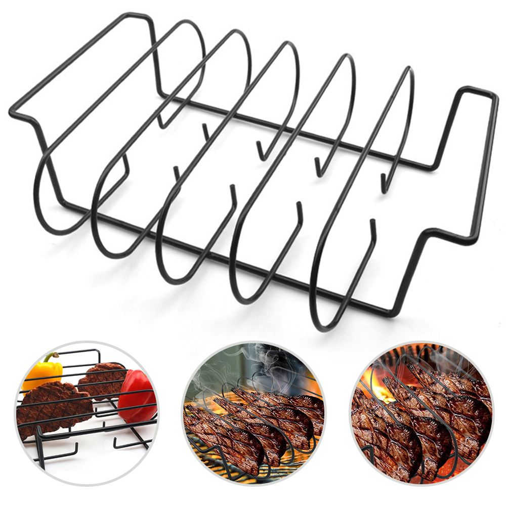 Rippchenhalter, Antihaftbeschichtete Grillutensilien Aus Metall, Steakhalter, Grillrost Für Küche Und Grill Im Freien