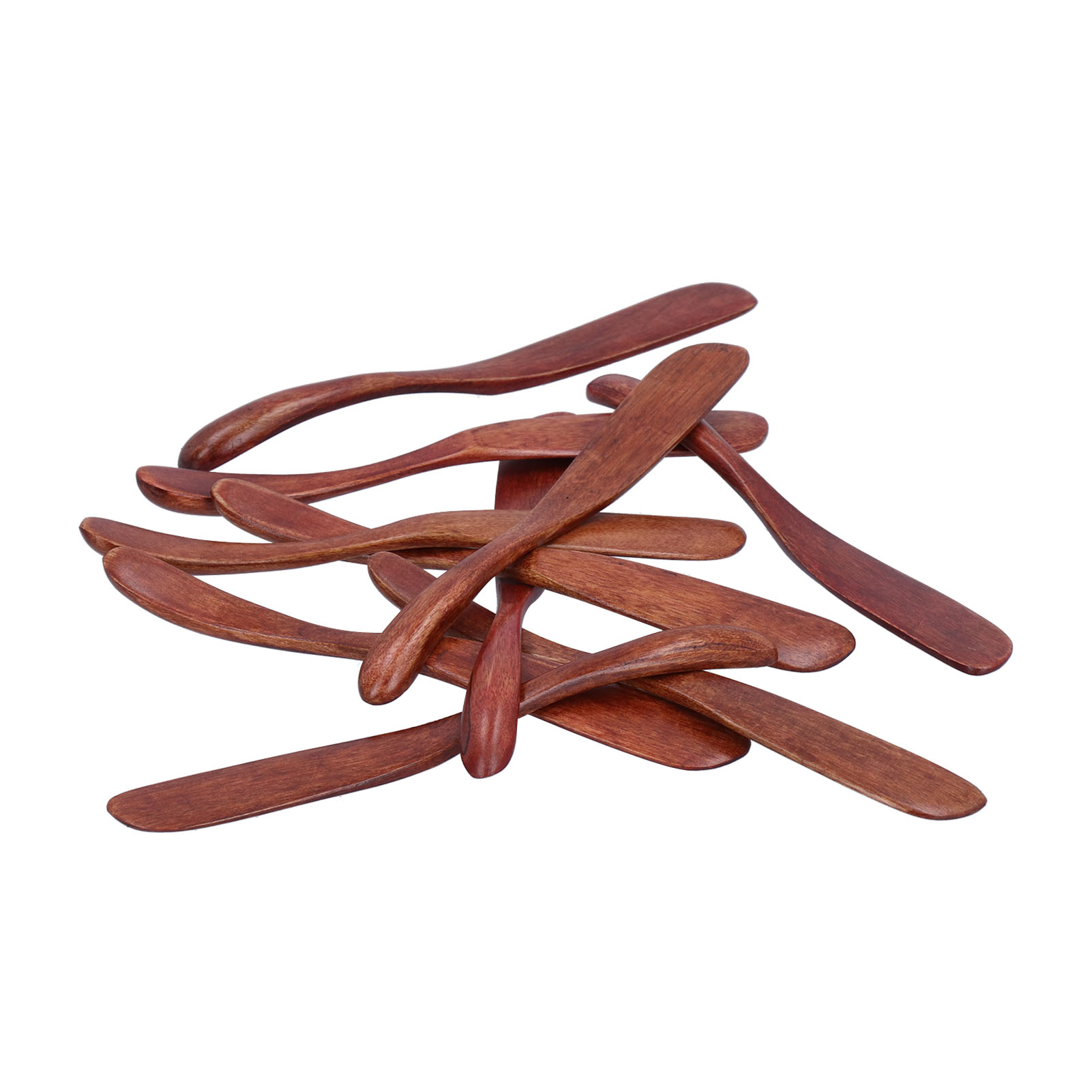Set Aus 10 Hölzernen Tafelmessern, Darunter Ein Käsemesser Und Ein Kuchenmesser, Wiederverwendbar Und Perfekt Zum Kochen, Für Picknicks Und Restaurants (dunkle Farbe).