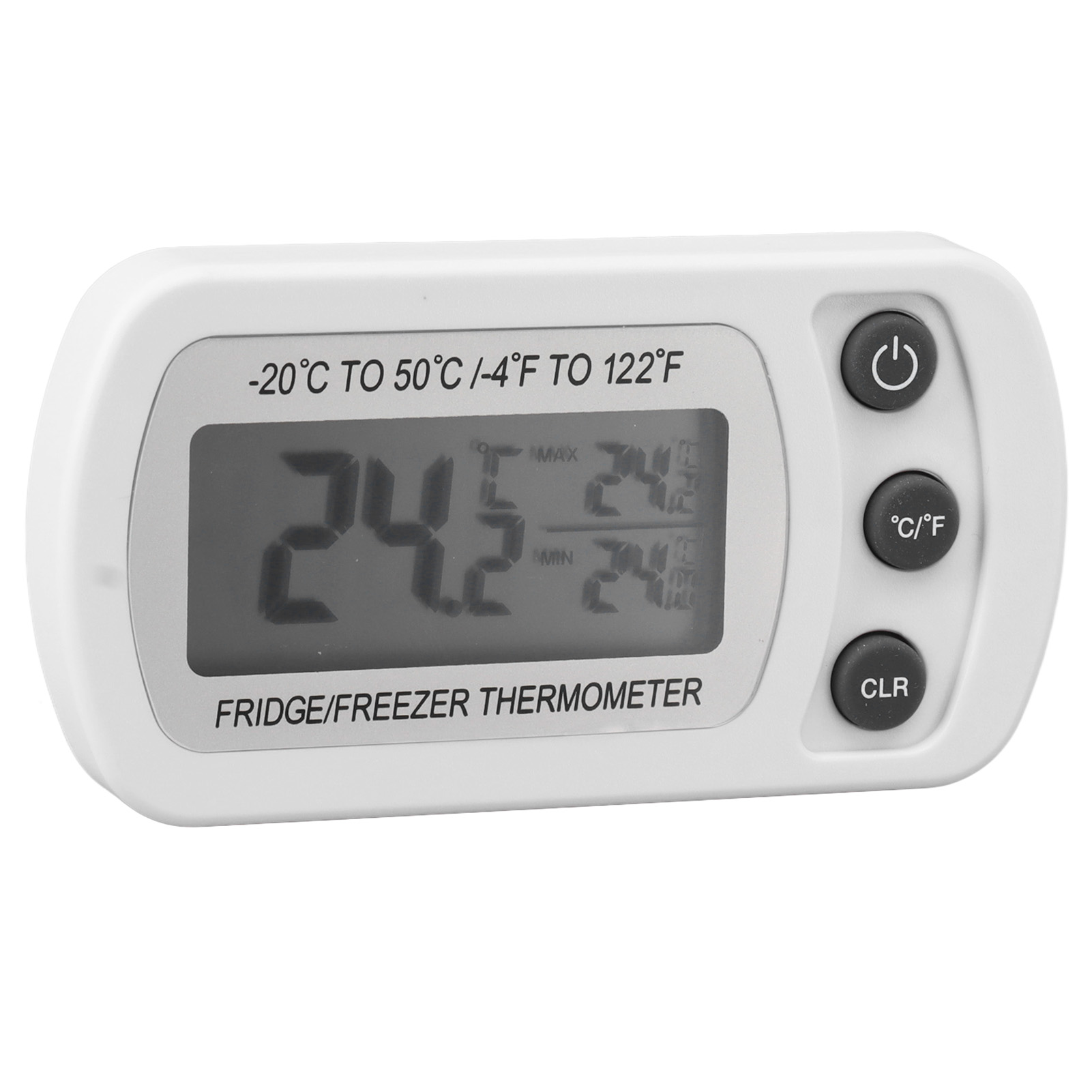 Set Mit 2 Wasserdichten Digitalen Thermometern Für Kühl-/gefrierschränke (20 Bis 50 °c), Weiß