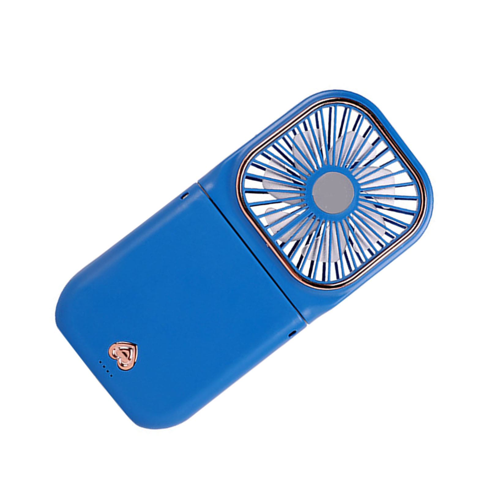 Zusammenklappbarer Nackenventilator Mit Drei Einstellbaren Geschwindigkeitsstufen, Usb-aufladbar, Mini-tragbarer Ventilator Zum Umhängen Um Den Hals Für Wanderungen Und Picknicks (blau)