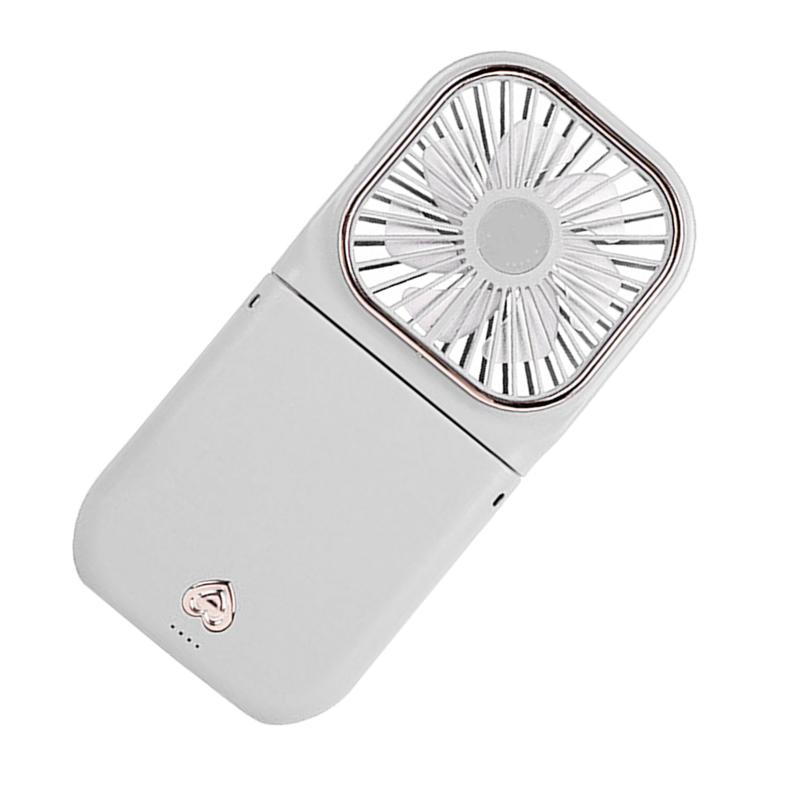 Zusammenklappbarer Nackenventilator Mit Drei Geschwindigkeitsstufen, Usb-aufladbar, Tragbarer Mini-ventilator Zum Umhängen Für Wanderungen Und Picknicks, Weiß