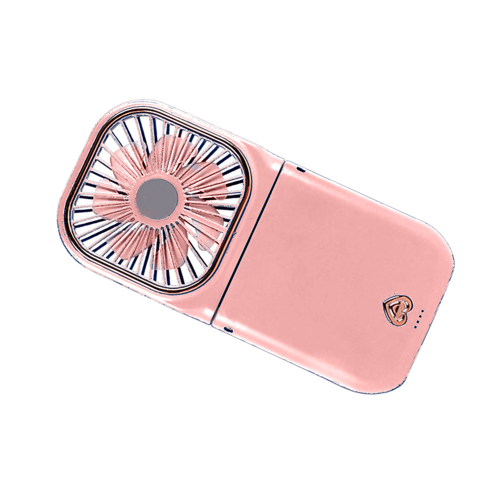 Zusammenklappbarer Nackenventilator Mit Drei Geschwindigkeitsstufen, Usb-aufladbar, Mini-ventilator Zum Umhängen Für Wanderungen Und Picknicks, Pink