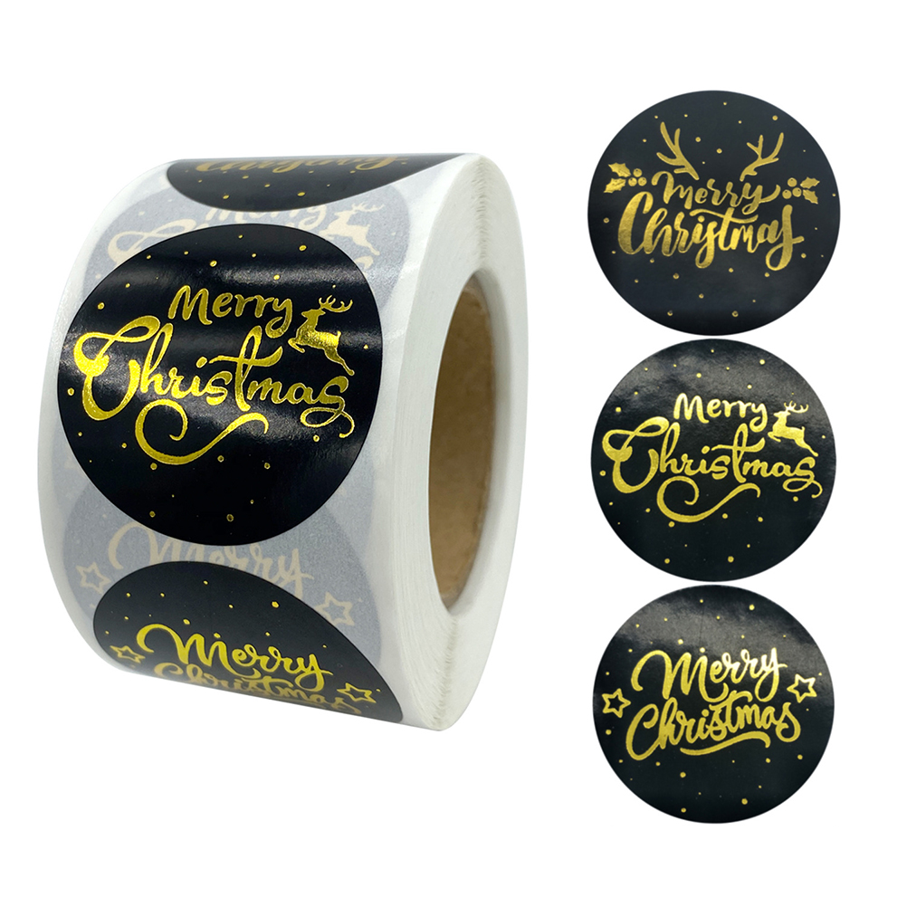 500 Runde Weihnachtsaufkleber À 3,8 Cm Pro Rolle, Für Briefumschläge, Geschenkkarten Und Verpackungen.