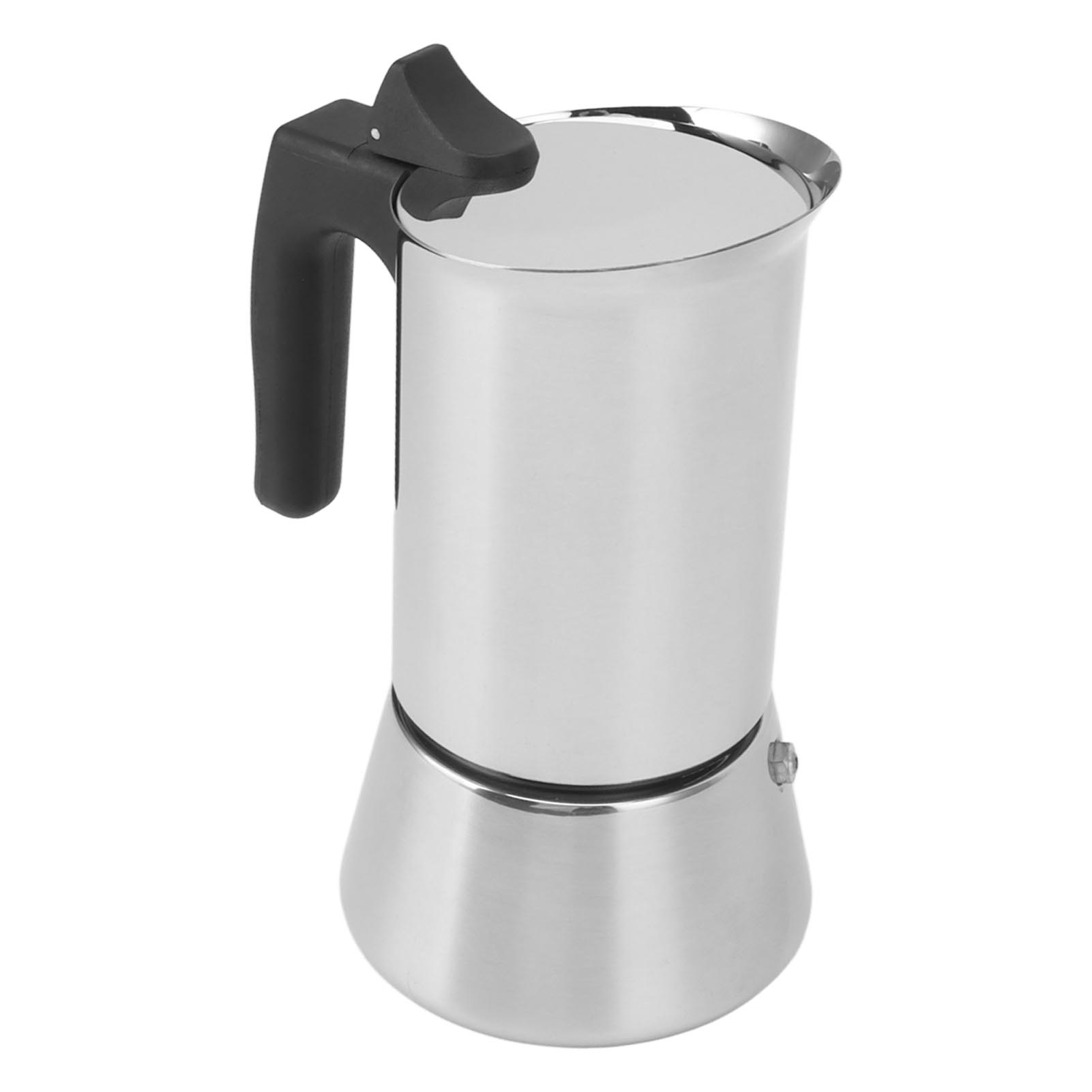 Italienische Moka-kaffeemaschine 300 Ml Aus Lebensmittelechtem Edelstahl, Geeignet Für Herdplatten, Mit Isoliertem Griff Für Reisen Und Outdoor-aktivitäten.