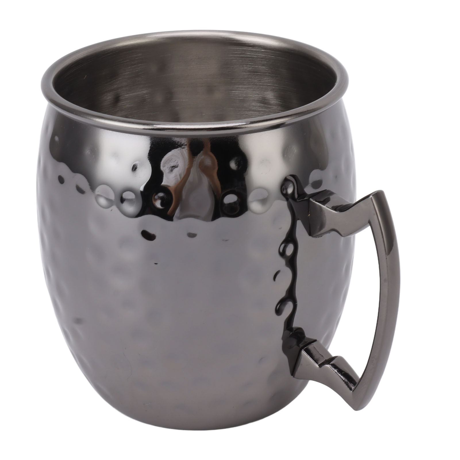 Moscow Mule Becher 600 Ml Aus Edelstahl, Schwarzes Punktmuster, Ideal Für Zuhause Oder Die Bar.