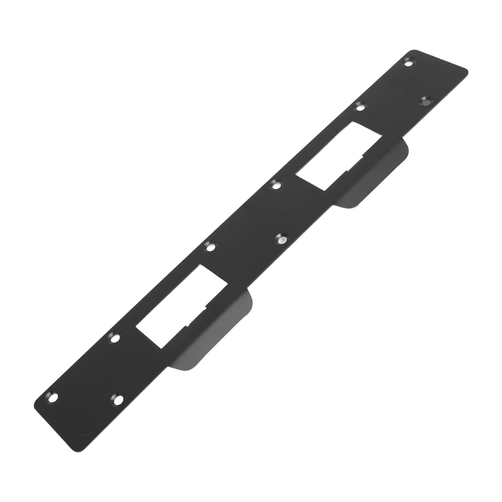 Doppelloch-türschließblech, Verstärkter Stahl, Robust Und Einfach Zu Montieren, Für Einen Lochabstand Von 14–15 Cm (5-1/2–6 Zoll), Schwarz