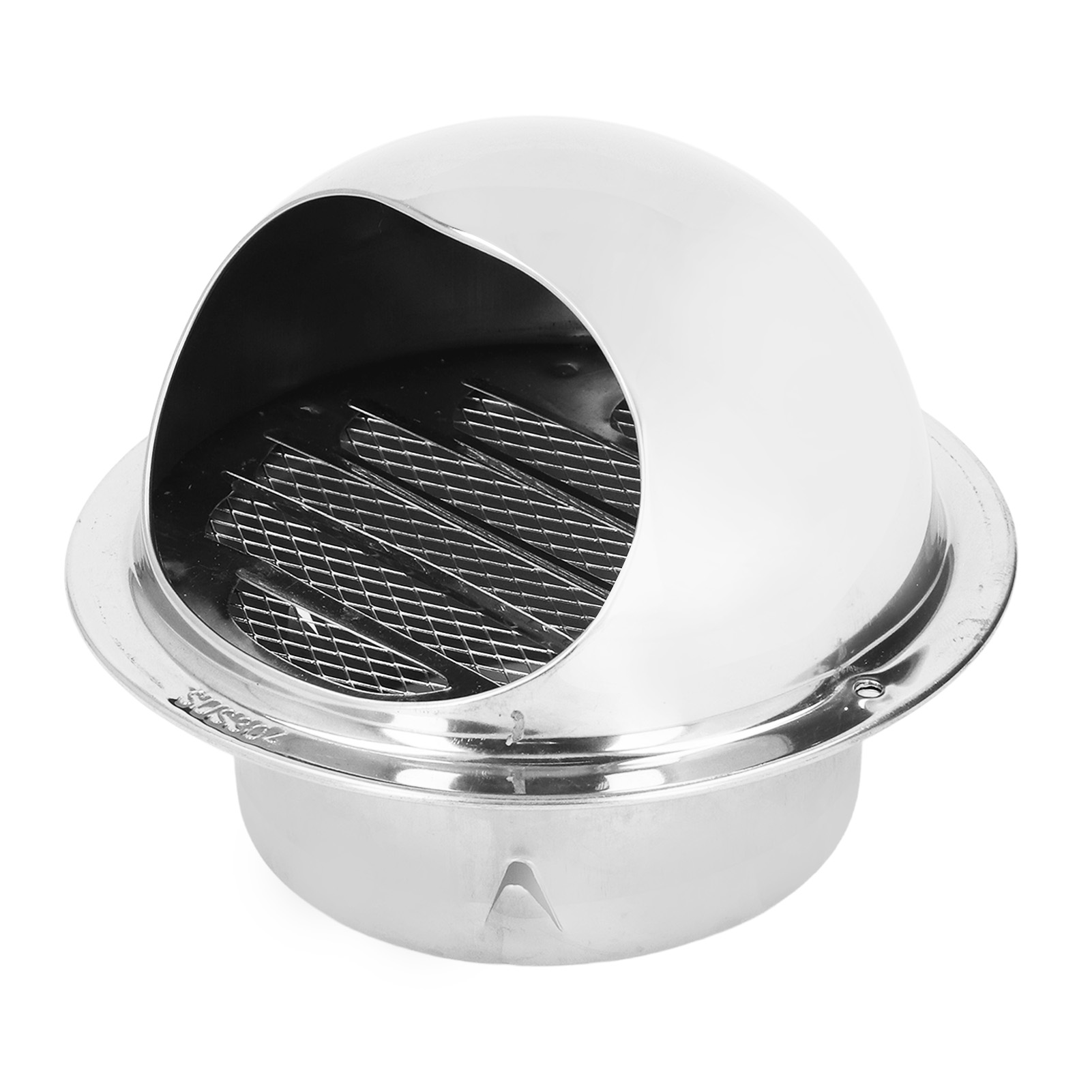 Rundes Lüftungsgitter Aus Dickem Edelstahl, Wind- Und Regenbeständig, Mit Feinem Maschengewebe, 100 Mm / 3,9 Zoll