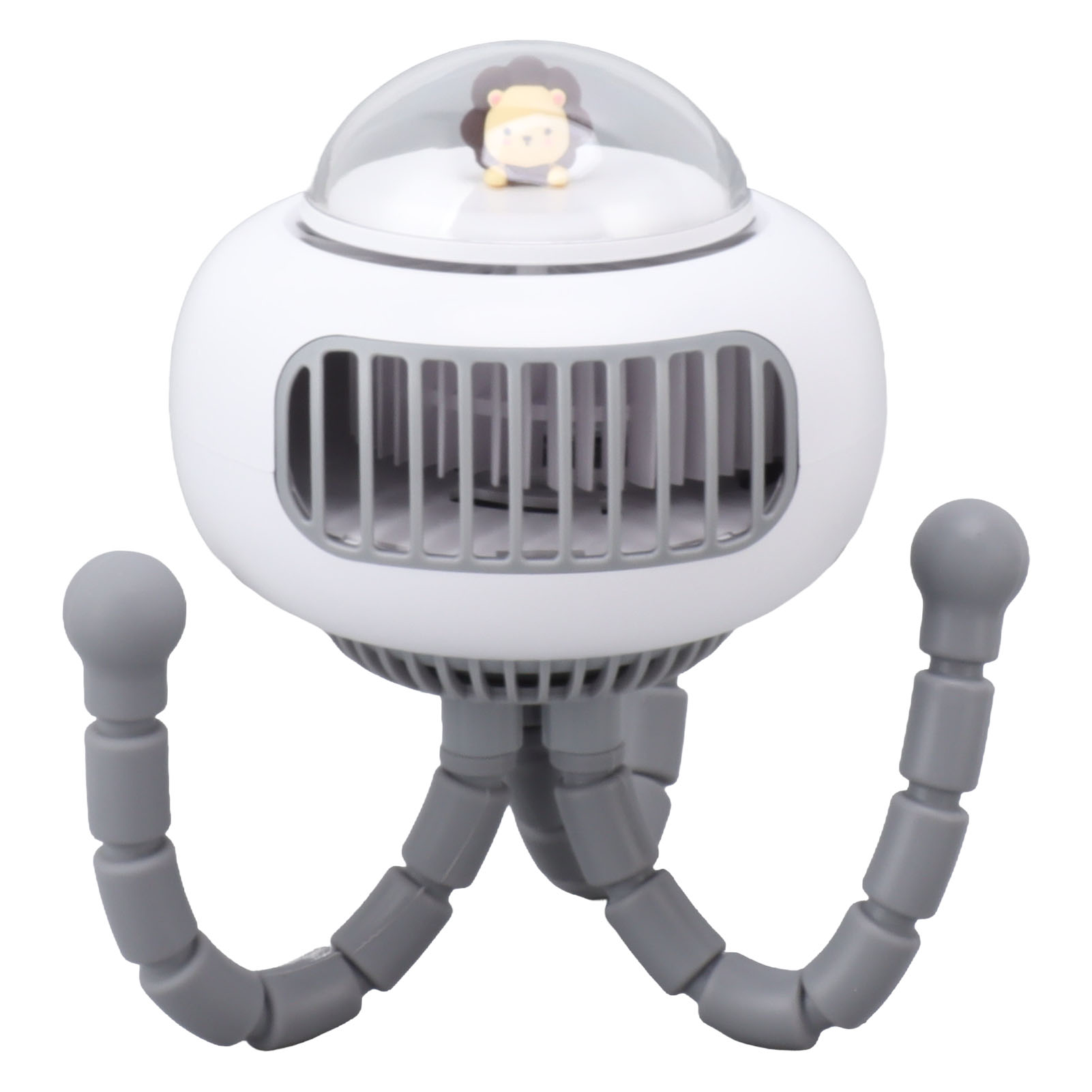 Mini-tragbarer Clip-ventilator Mit Flexiblem Stativ, 4 Geschwindigkeitsstufen, Drehbar, Ohne Rotorblätter, Für Büro, Auto, Kinderbett, Fahrrad, Laufband.