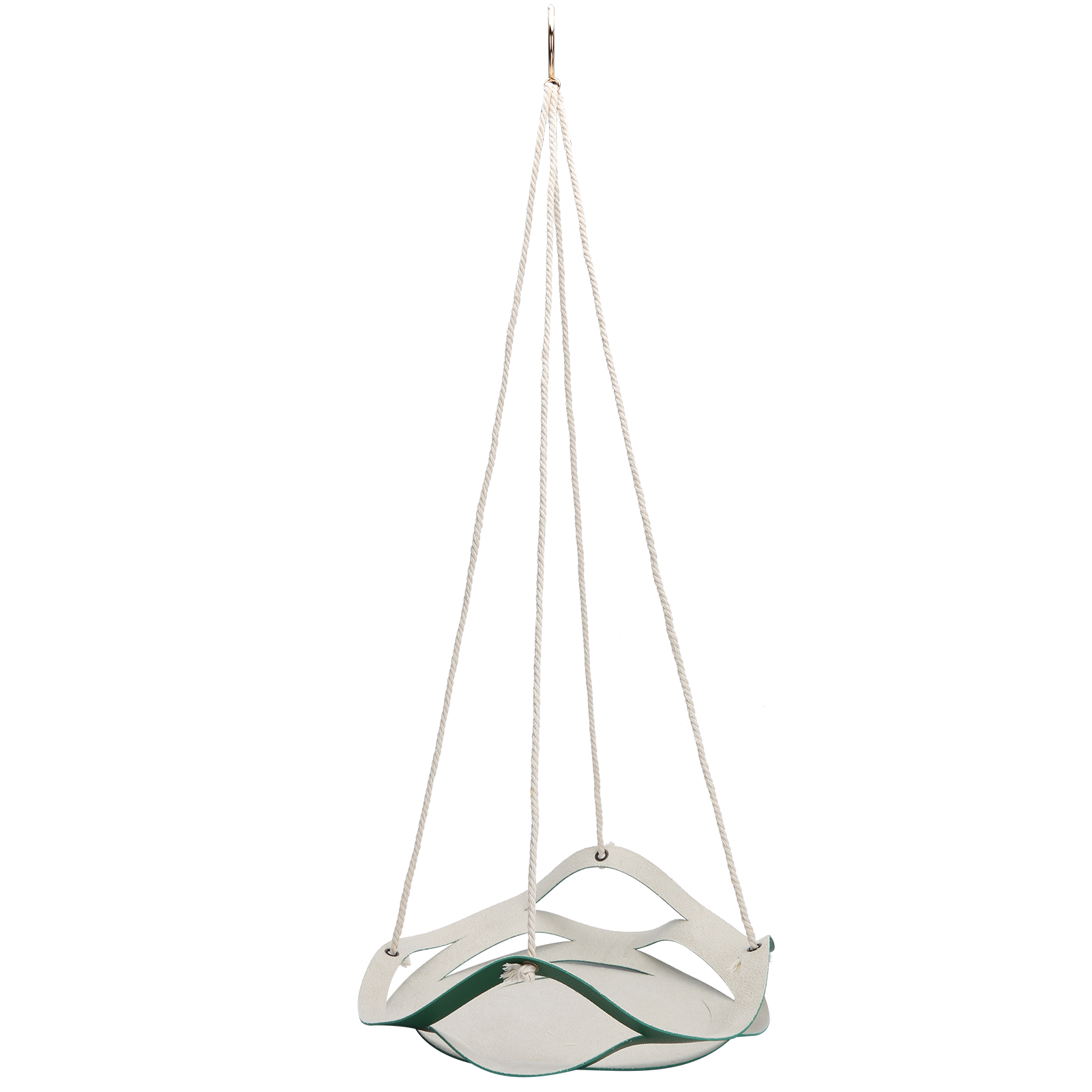 Wandmontierter Pflanzenständer Aus Pu-leder, Blumentopfhalter, Dekorativer Korb Für Haus Und Garten, Grün