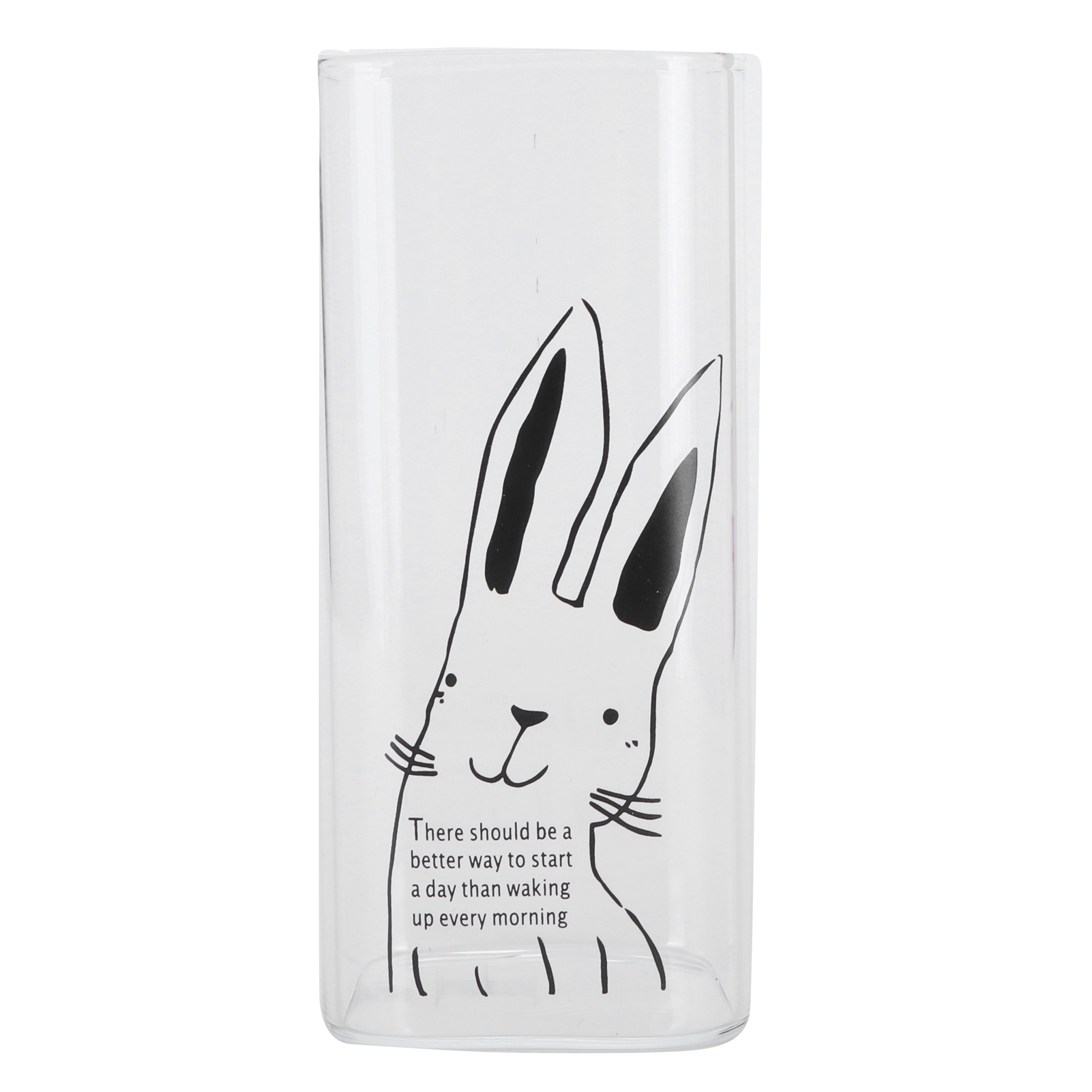 Bedruckter Opalglasbecher (400 Ml) Mit Hasenmotiv, Ideal Für Tee, Kaffee Und Frühstück.
