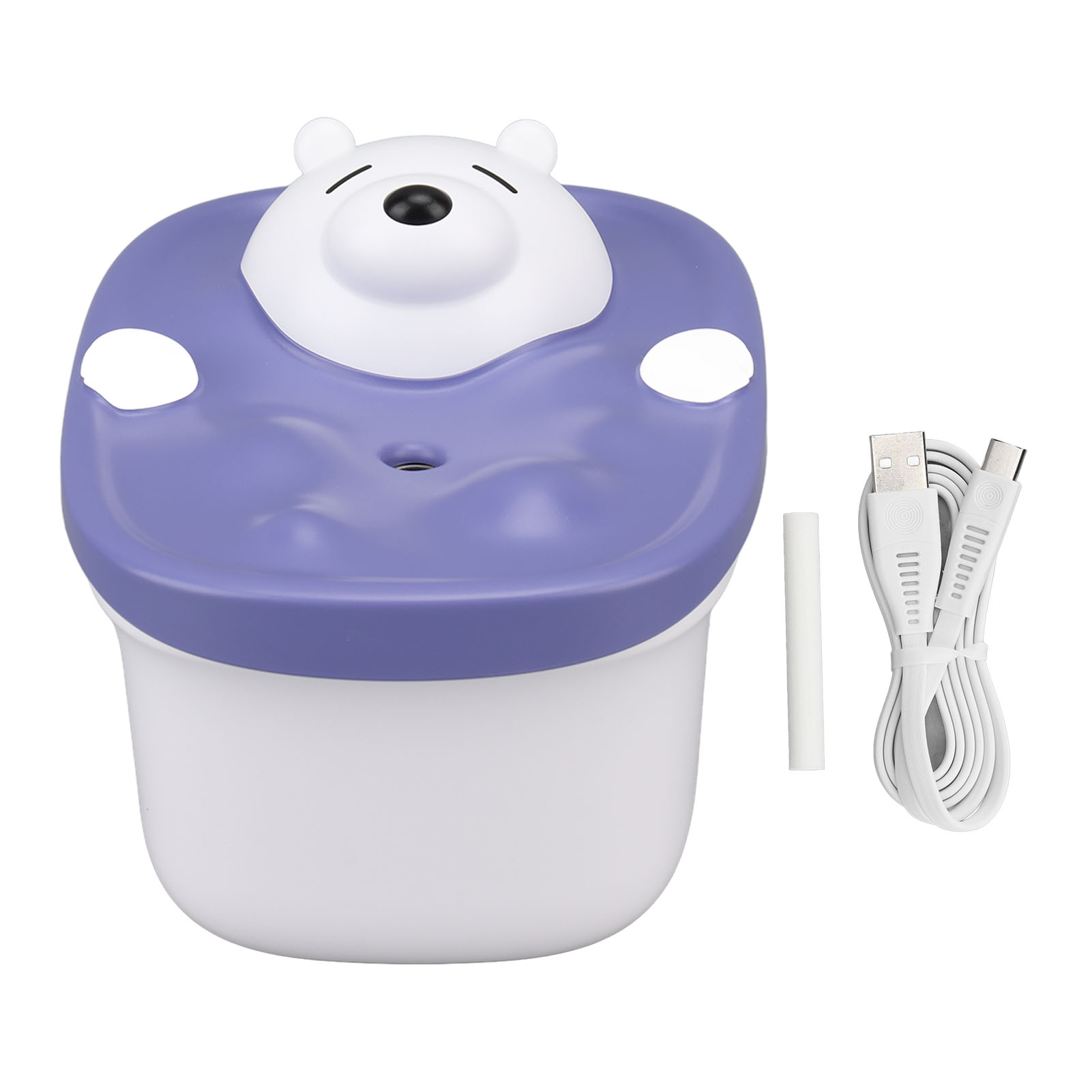 Miniatur-luftbefeuchter In Bärenform (450 Ml), Usb-aufladbar, Lila