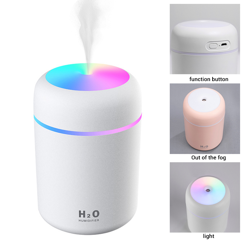 Mini-usb-luftbefeuchter 300 Ml Mit Nachtlicht, Luftvernebler Für Schlafzimmer, Büro Oder Arbeitszimmer.