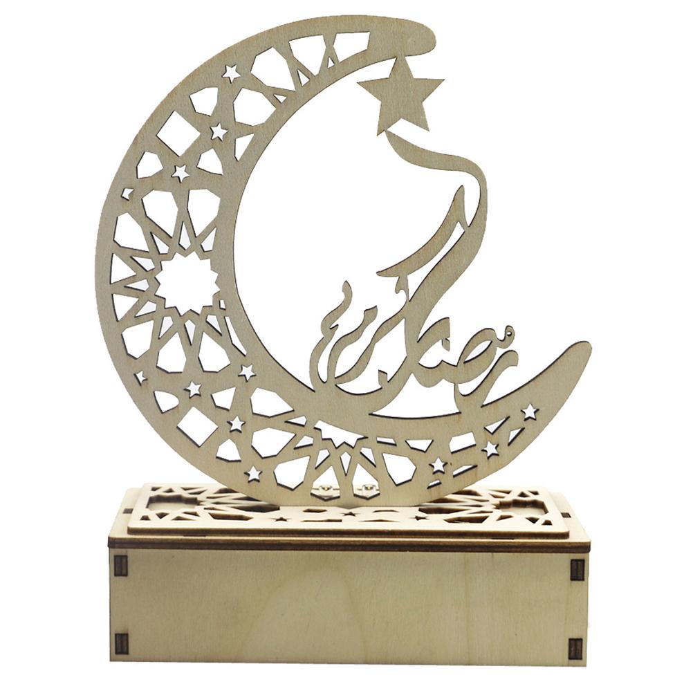 Mondförmige Led-tischlampe Zur Dekoration Während Des Ramadan, Ideal Für Muslimische Feste Und Feierlichkeiten Zu Hause.