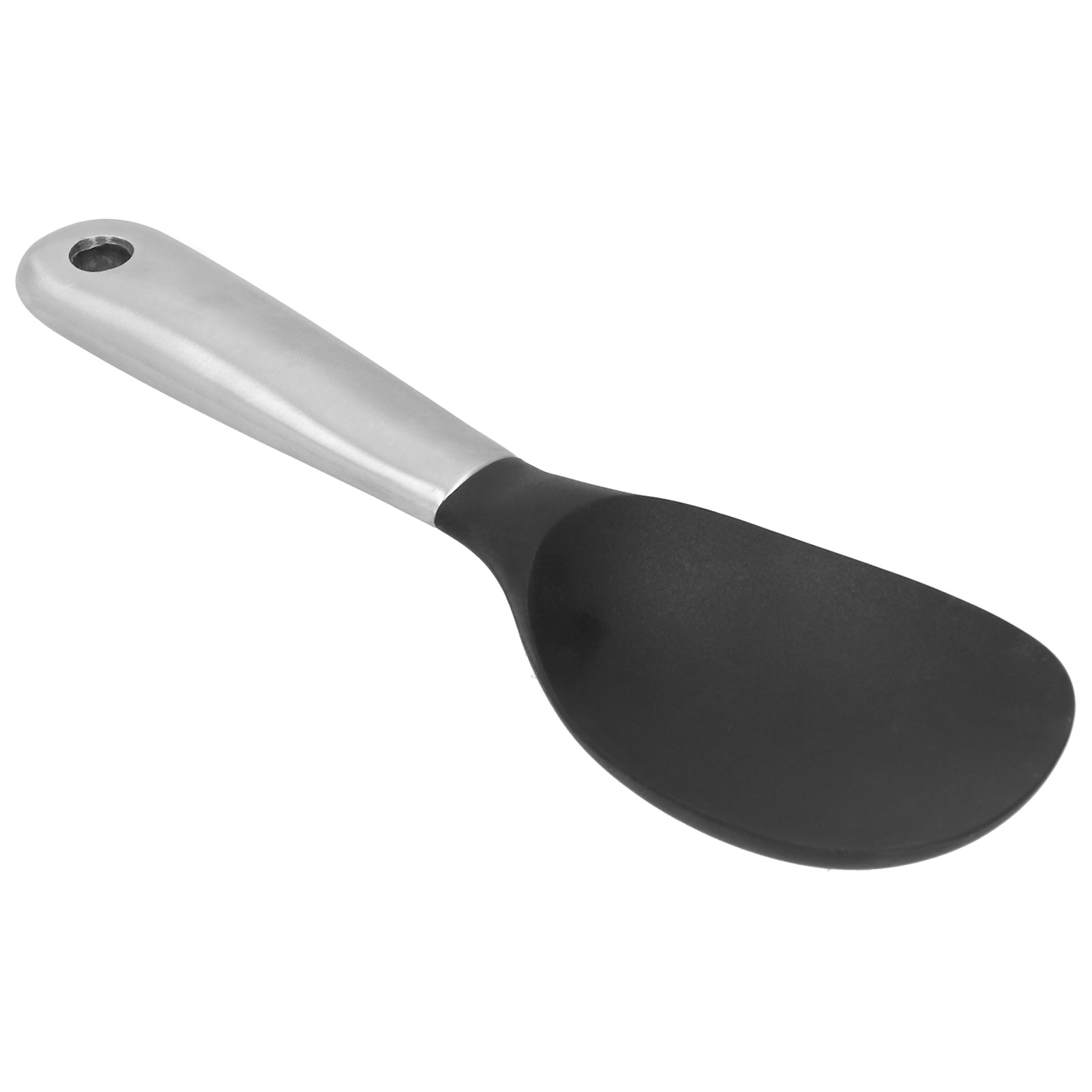 Reislöffel Aus Antihaftbeschichtetem Silikon Und Edelstahl Mit Aufhängeloch, Küchenutensil